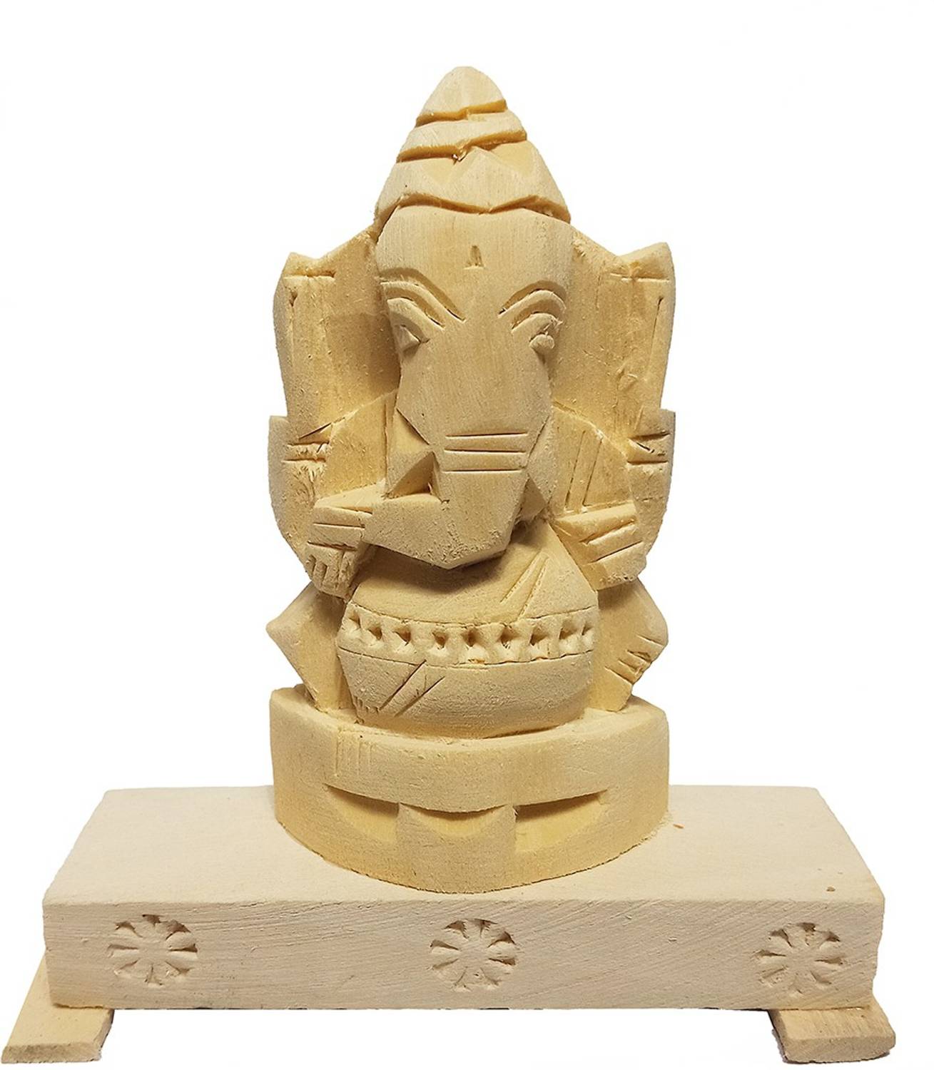 JDS PUJA ARTICLES Swetharka Ganesh - Vellerkku Root Vinayagar Original - Thelle Gilledu Ganapathi (Size no: 0) Decorative Showpiece  -  11.5 cm