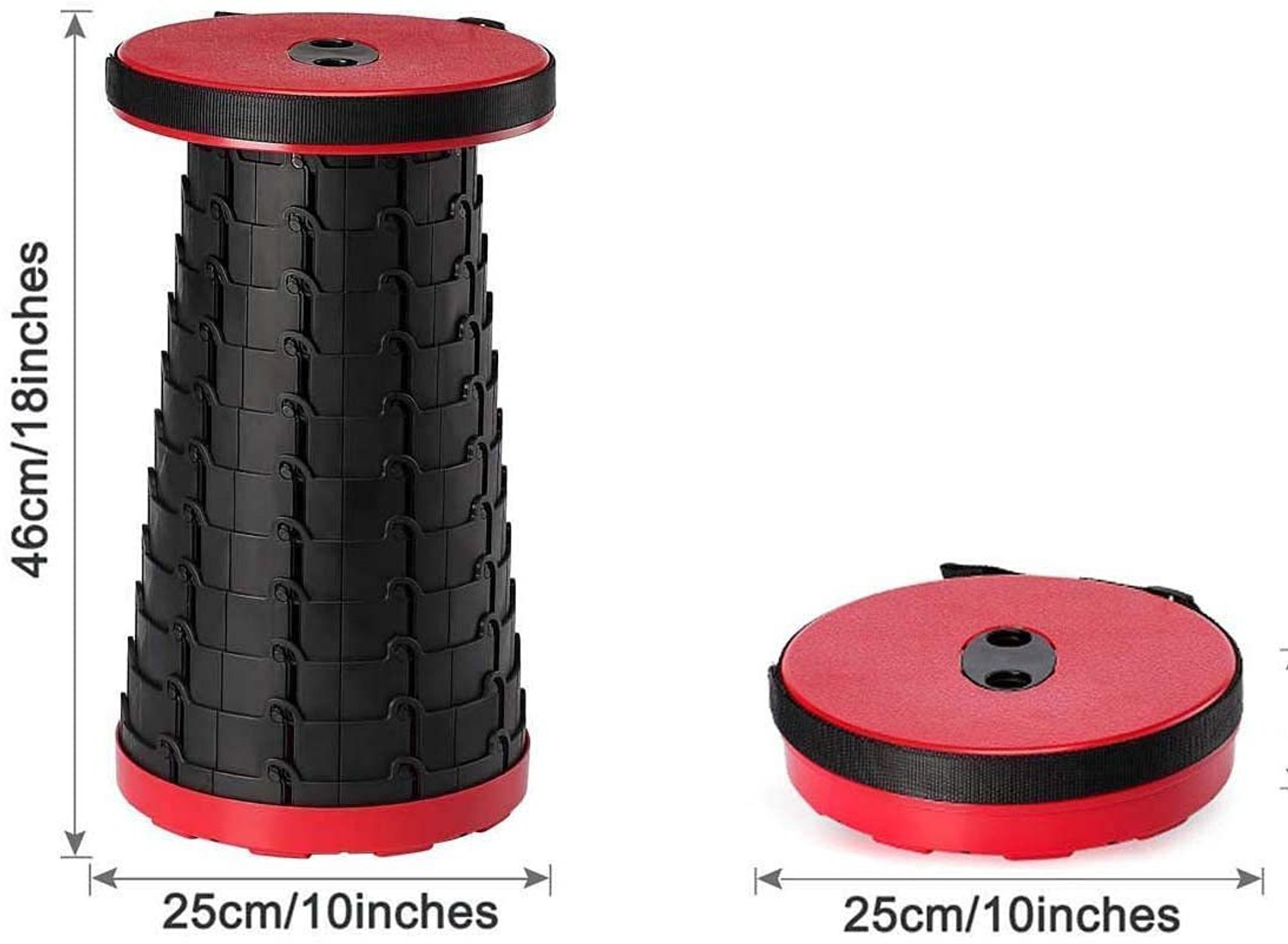Image of jasifs Foldable Height Adjusting Stool Space Saving Telescopic Stool Stool
