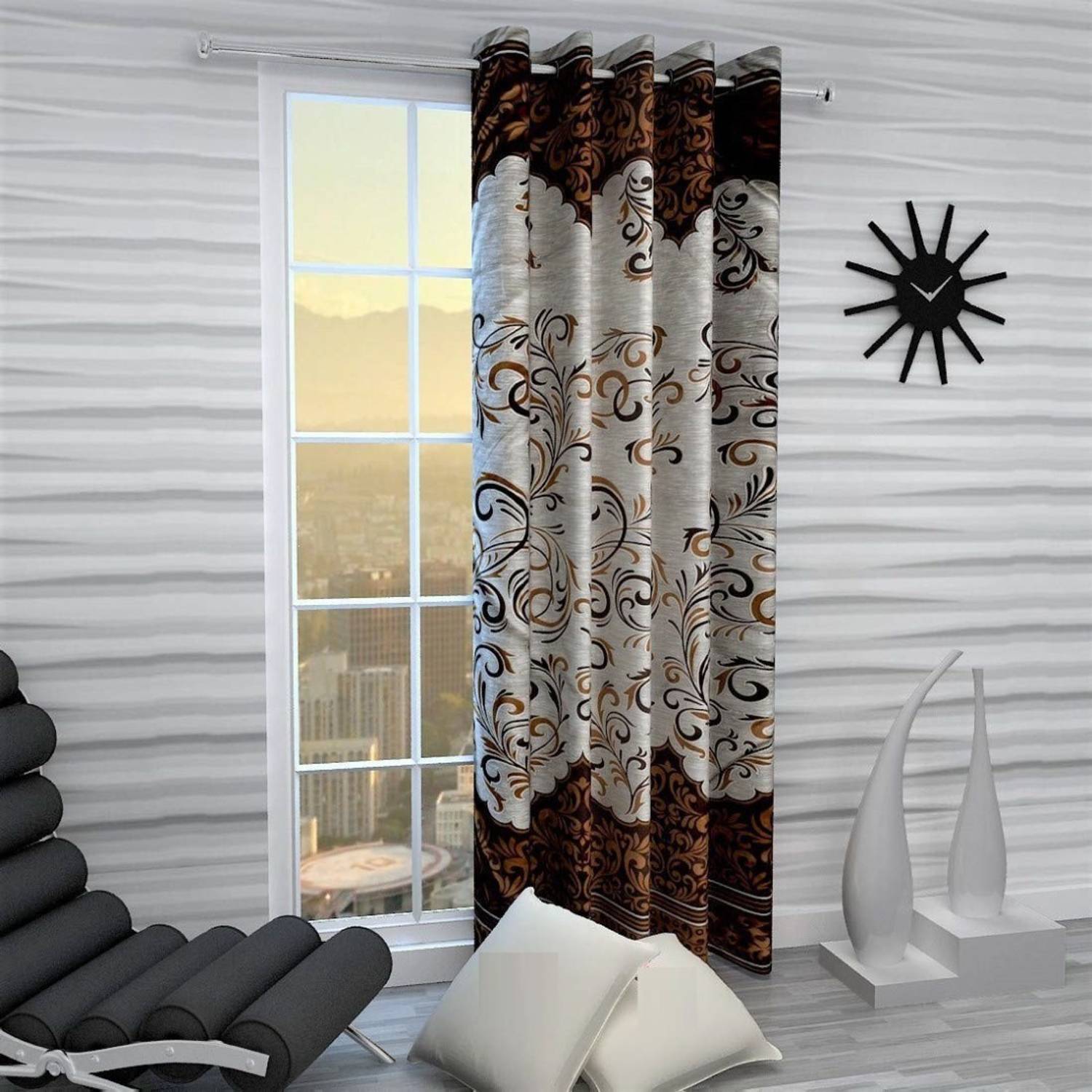 Adimanav 152.4 cm (5 ft) Window Polyester Curtain Single Curtain