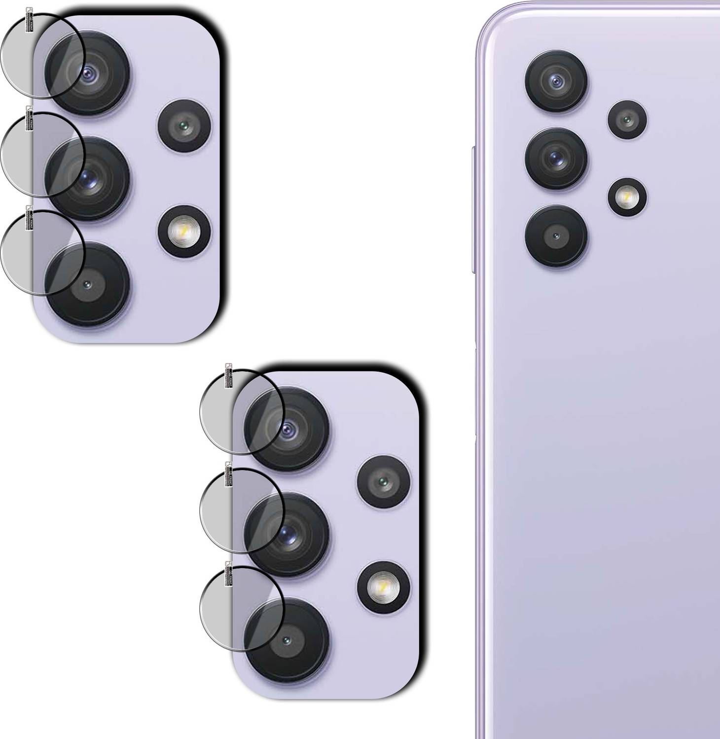 ASTARD Back Camera Lens Glass Protector for Samsung A32