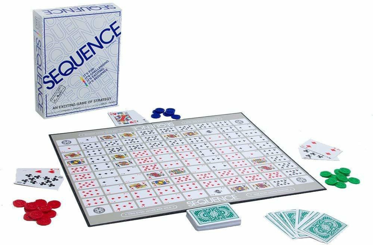 Image of SKTOYZONE New Kid Toy Extremely Sequence Board Game for Kids & Adults with Playing Card and Chips (Jumbo Size ) Board Game Accessories
