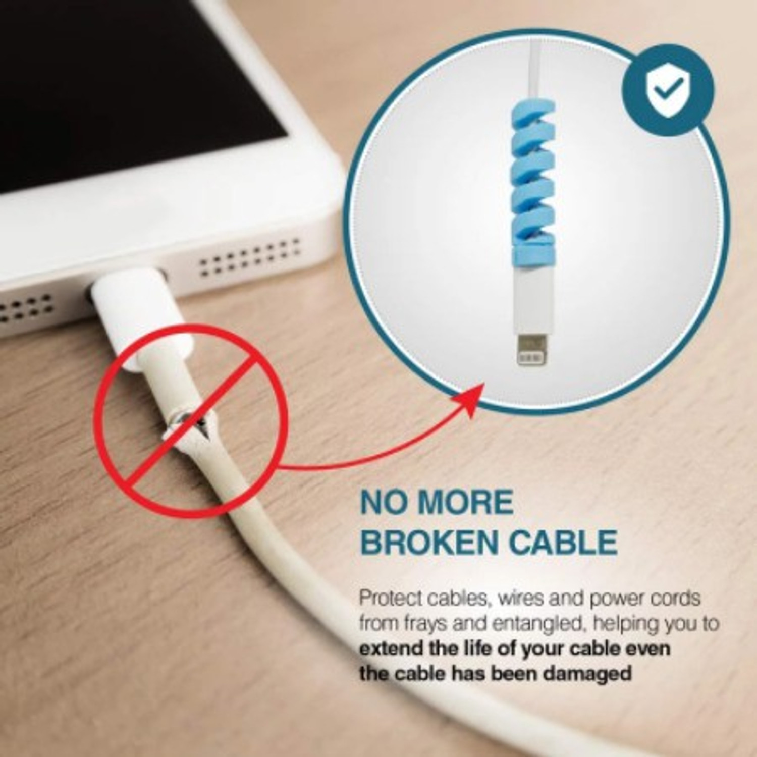 Image of UNIQUE WORLD Multipurpose Spiral Charger Cable Saver Protector Protective Wire Protector U84 Cable Protector