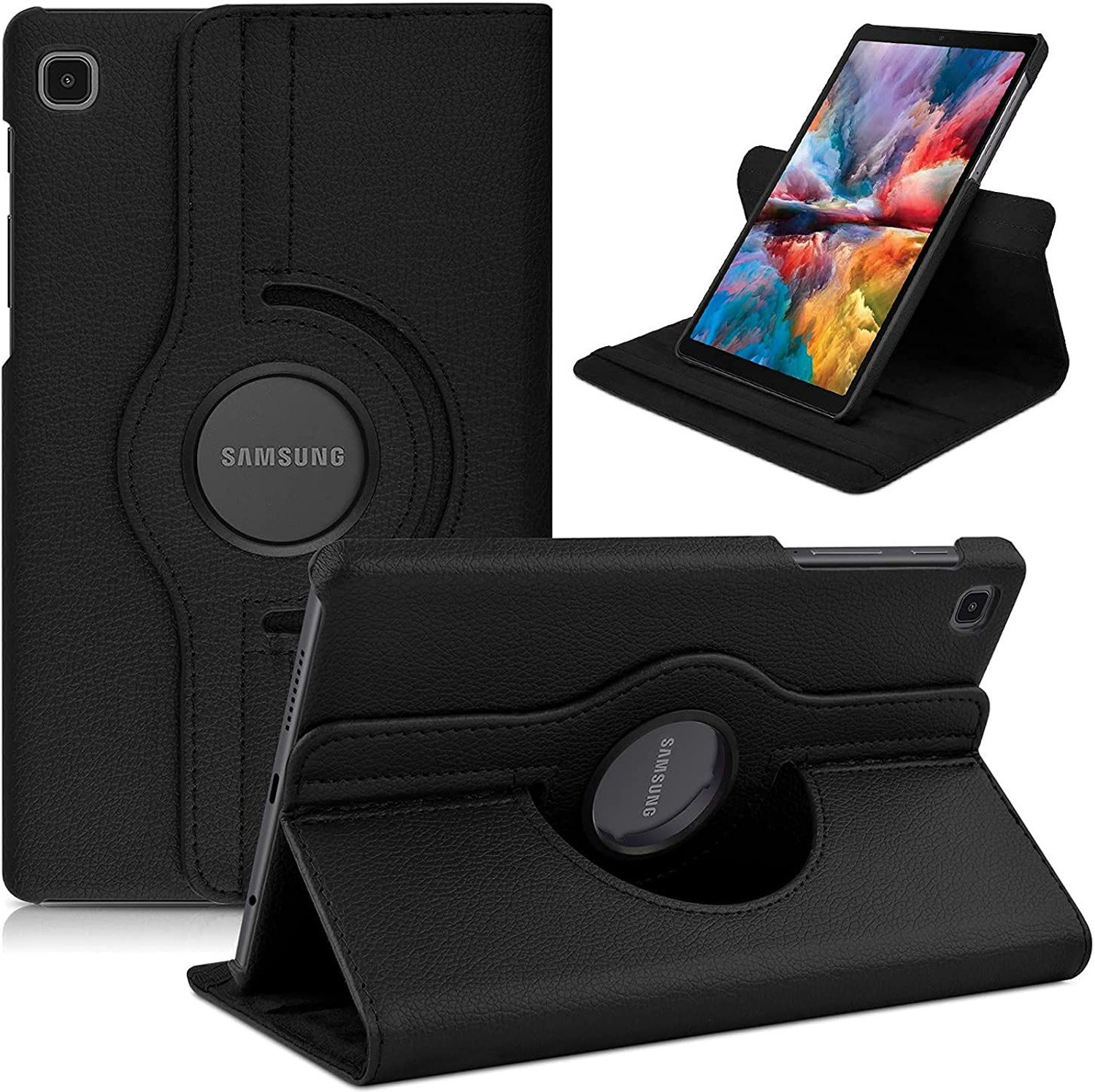 Image of Vetrivel Flip Cover for Samsung Galaxy Tab S6 LITE (10.4) (P610), Rotate Flip cover (Black)
