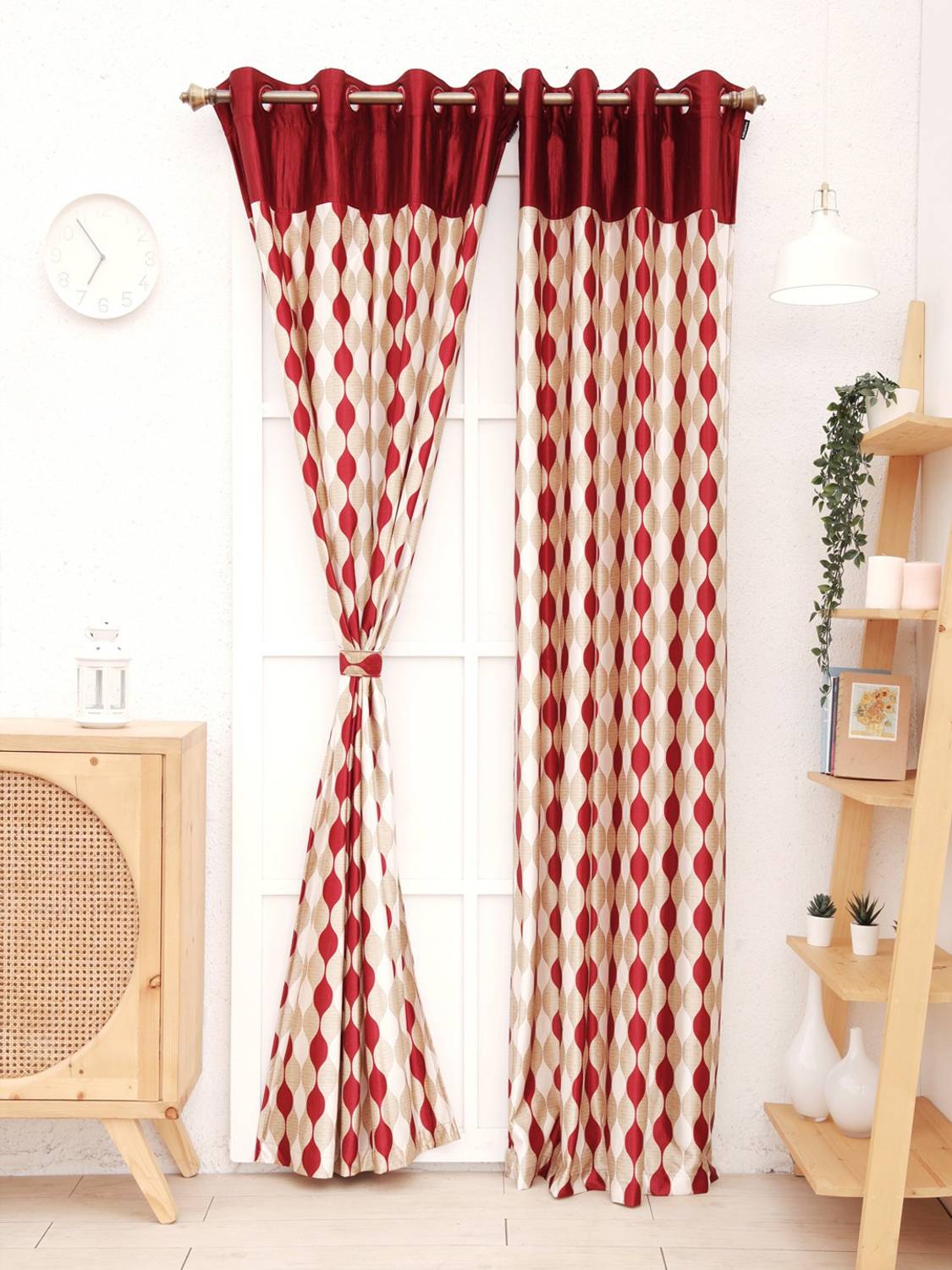 Ariana 274.32 cm (9 ft) Long Door Polyester Room Darkening Curtain Single Curtain