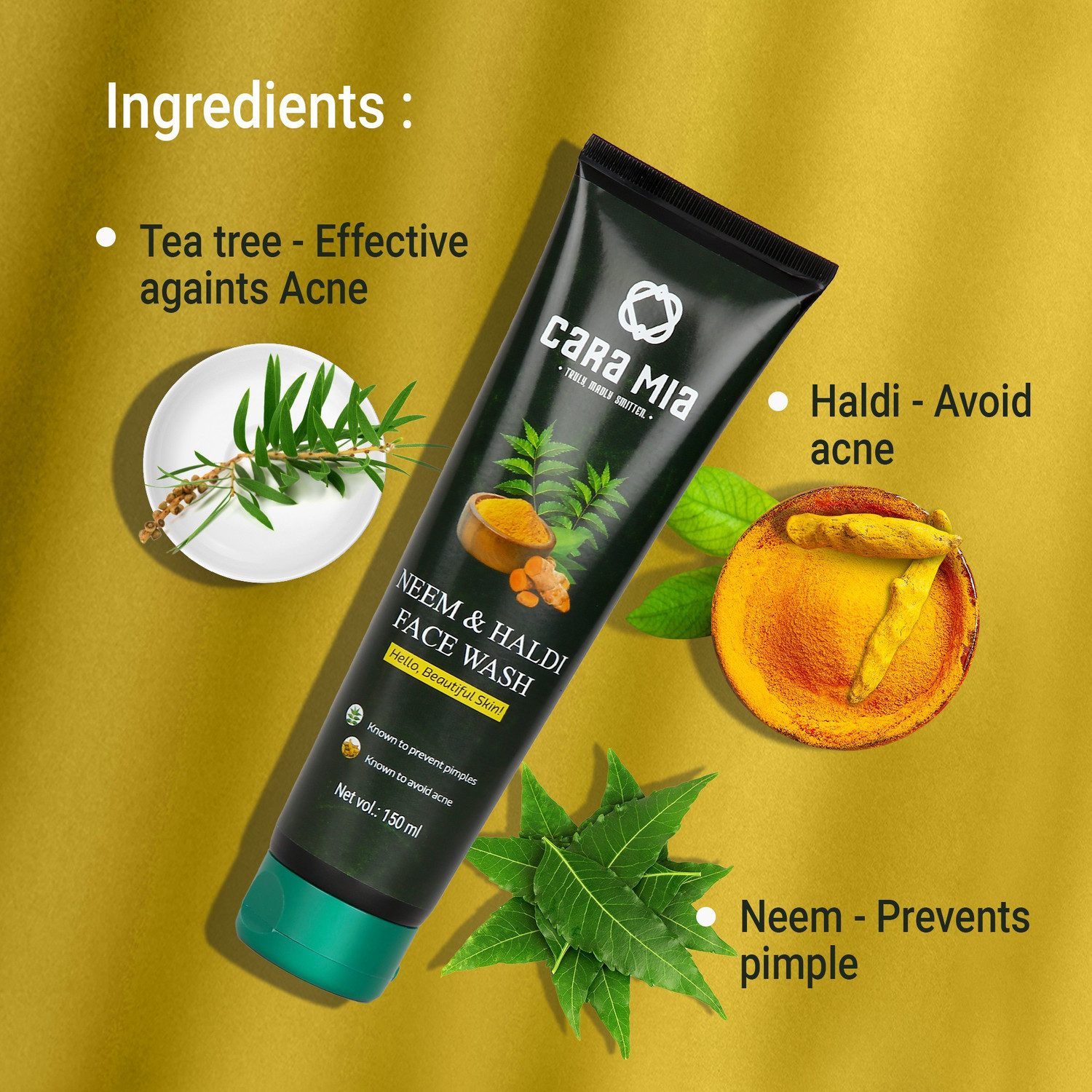 Image of Cara Mia Neem and Haldi Face Wash