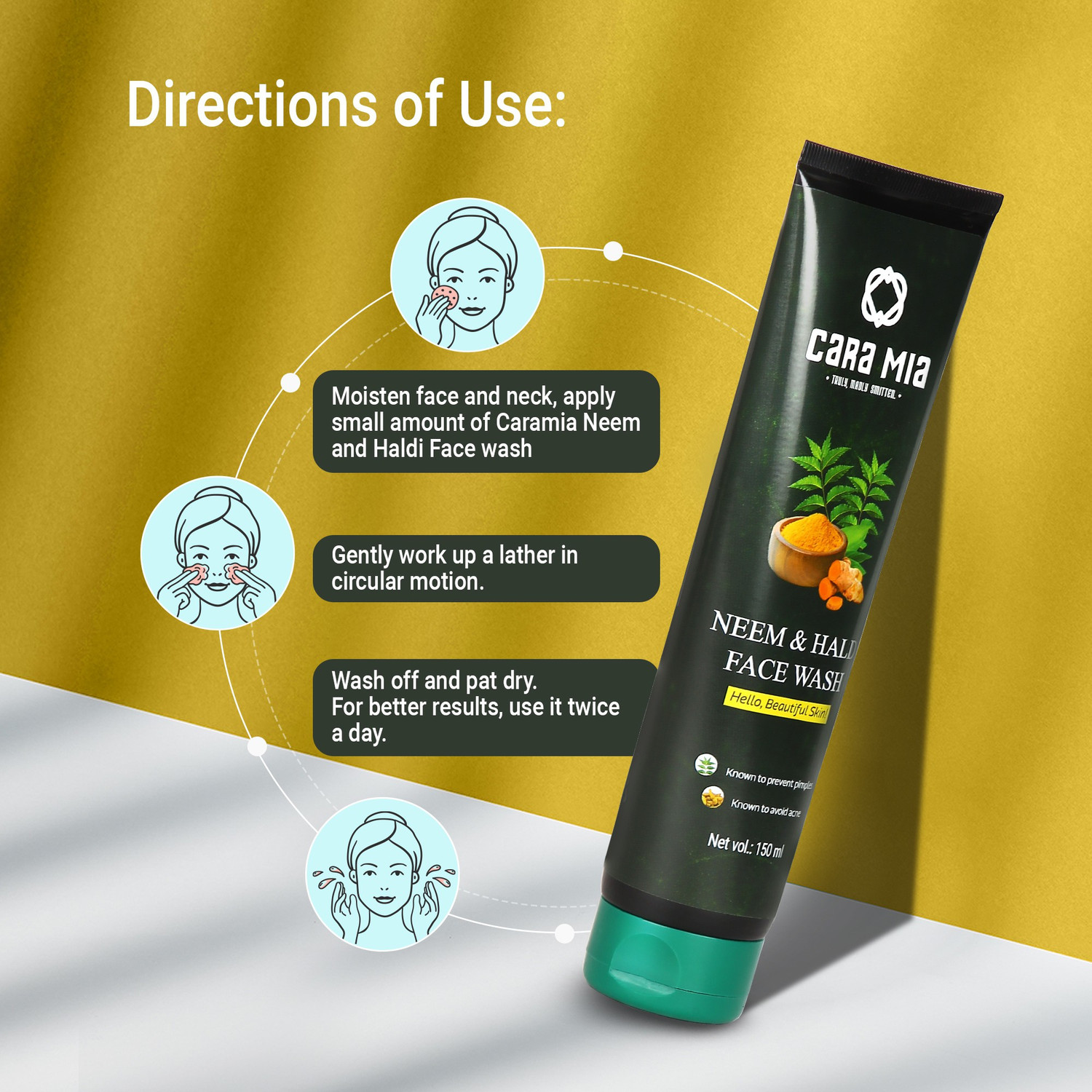 Image of Cara Mia Neem and Haldi Face Wash