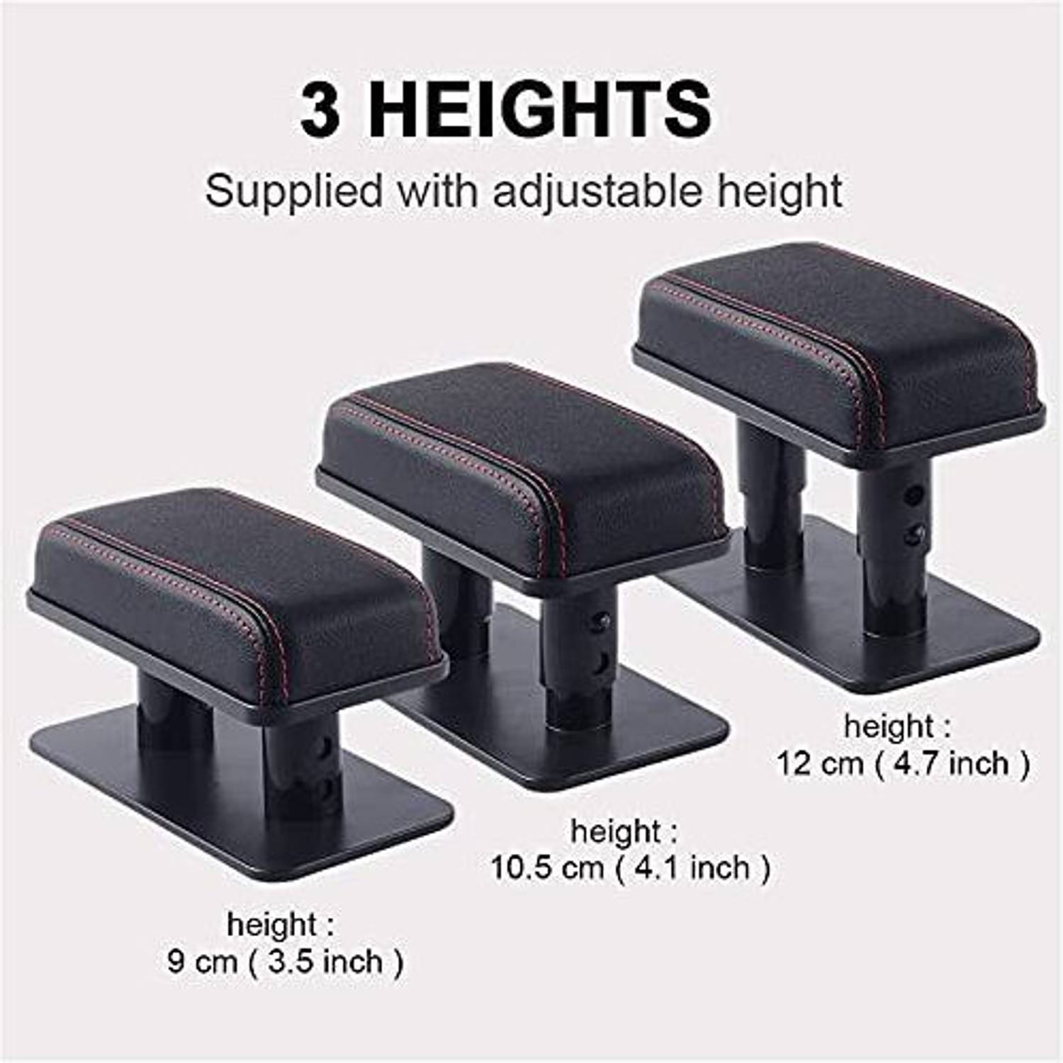 Automaze Adjustable Height Car Armrest Black - Image 4