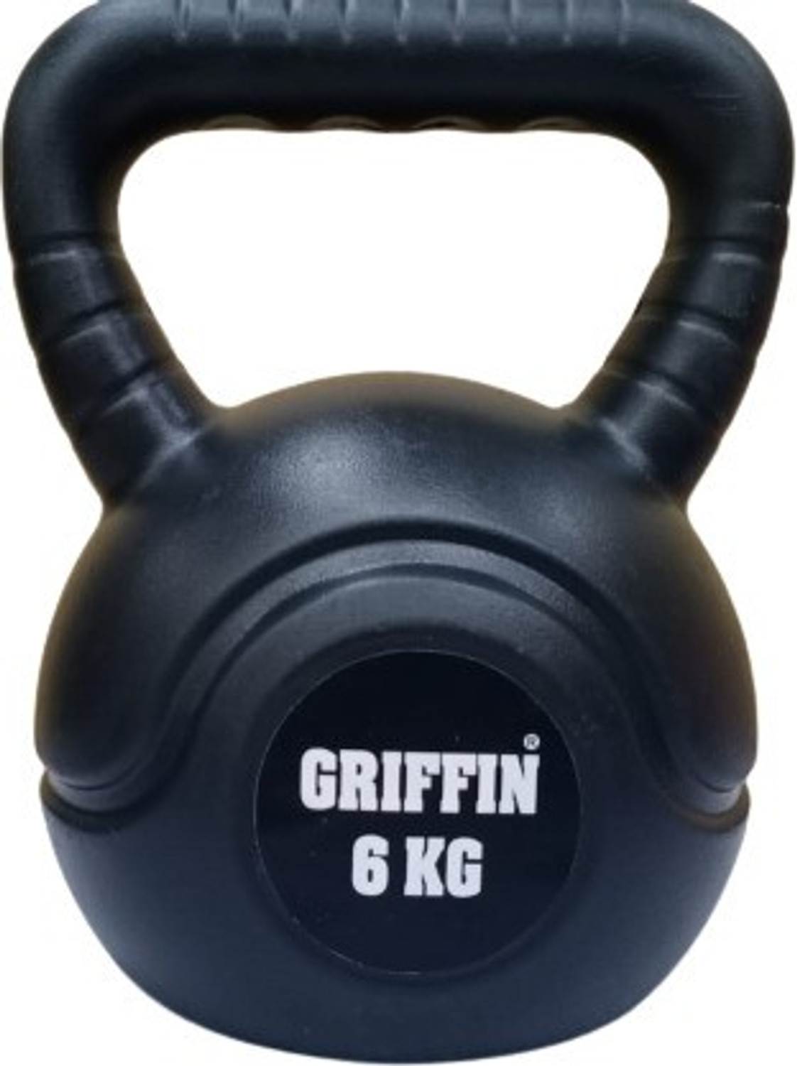 Image of GRIFFIN 6 Kg Kettlebell Fixed Weights Home & Gym Fitness Workout Bodybuilding Weight Black Kettlebell