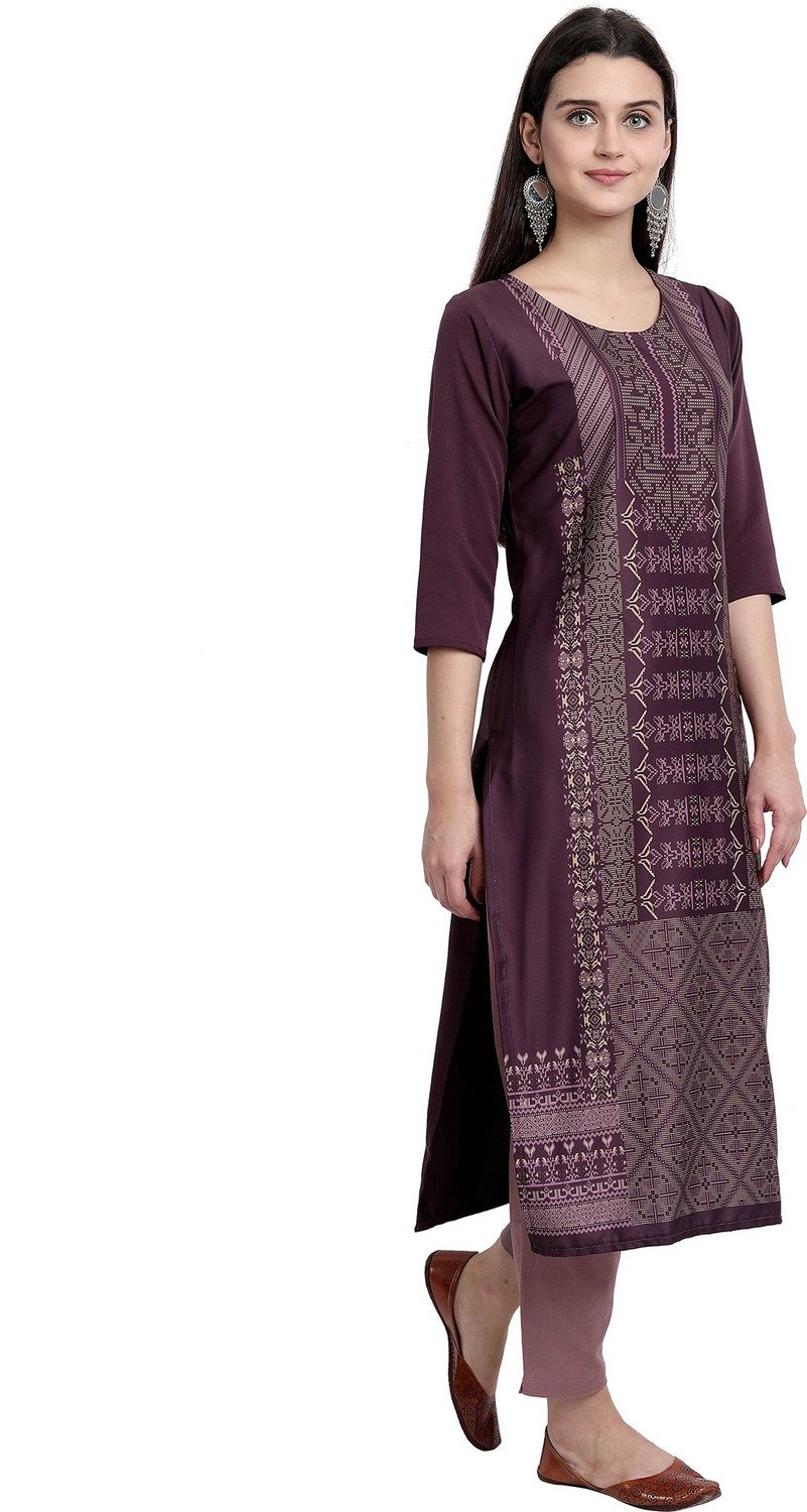 Image of 1 Stop Fashion Women Printed Straight Kurta