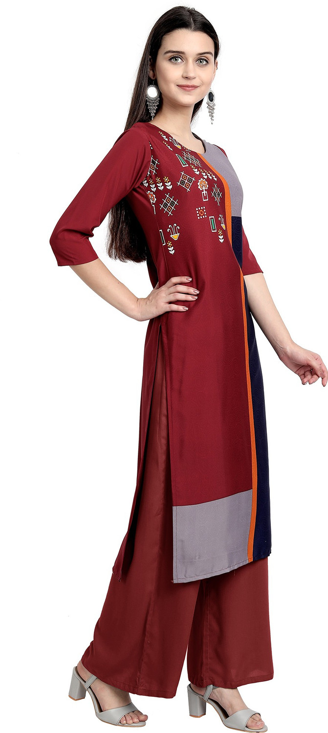 Image of 1 Stop Fashion Women Printed Straight Kurta