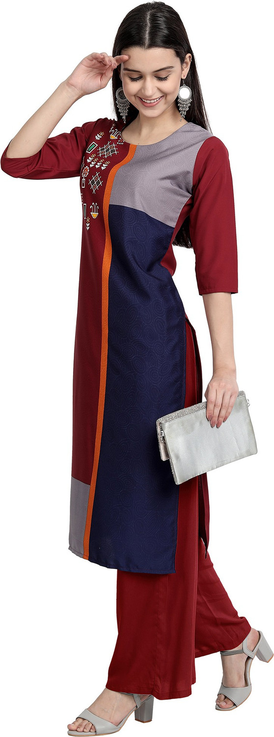 Image of 1 Stop Fashion Women Printed Straight Kurta