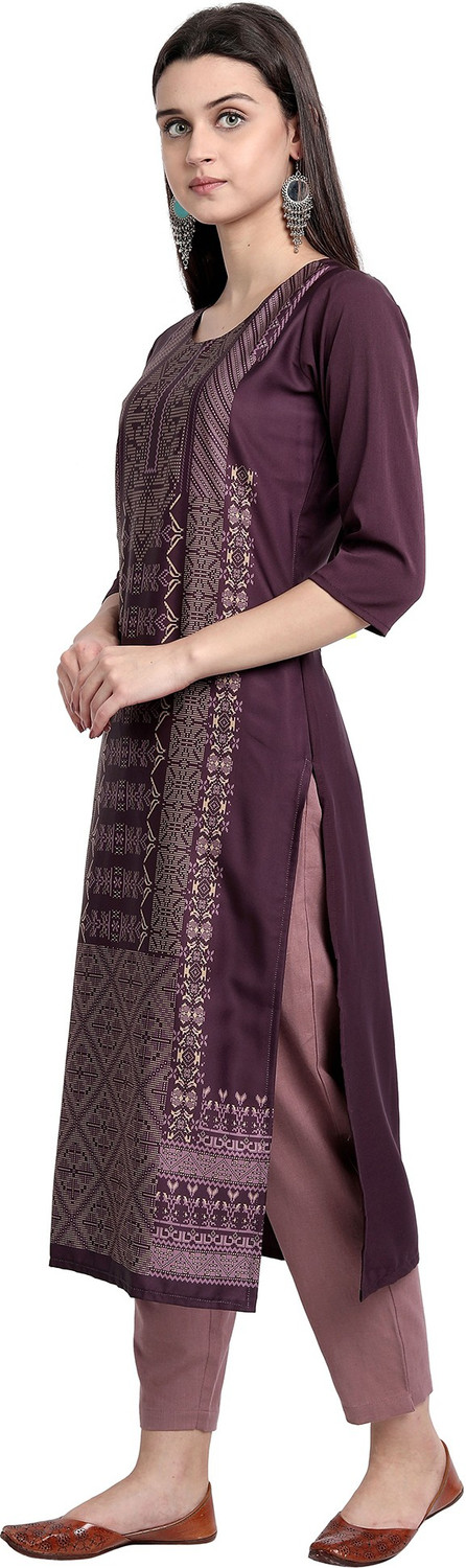 Image of 1 Stop Fashion Women Printed Straight Kurta