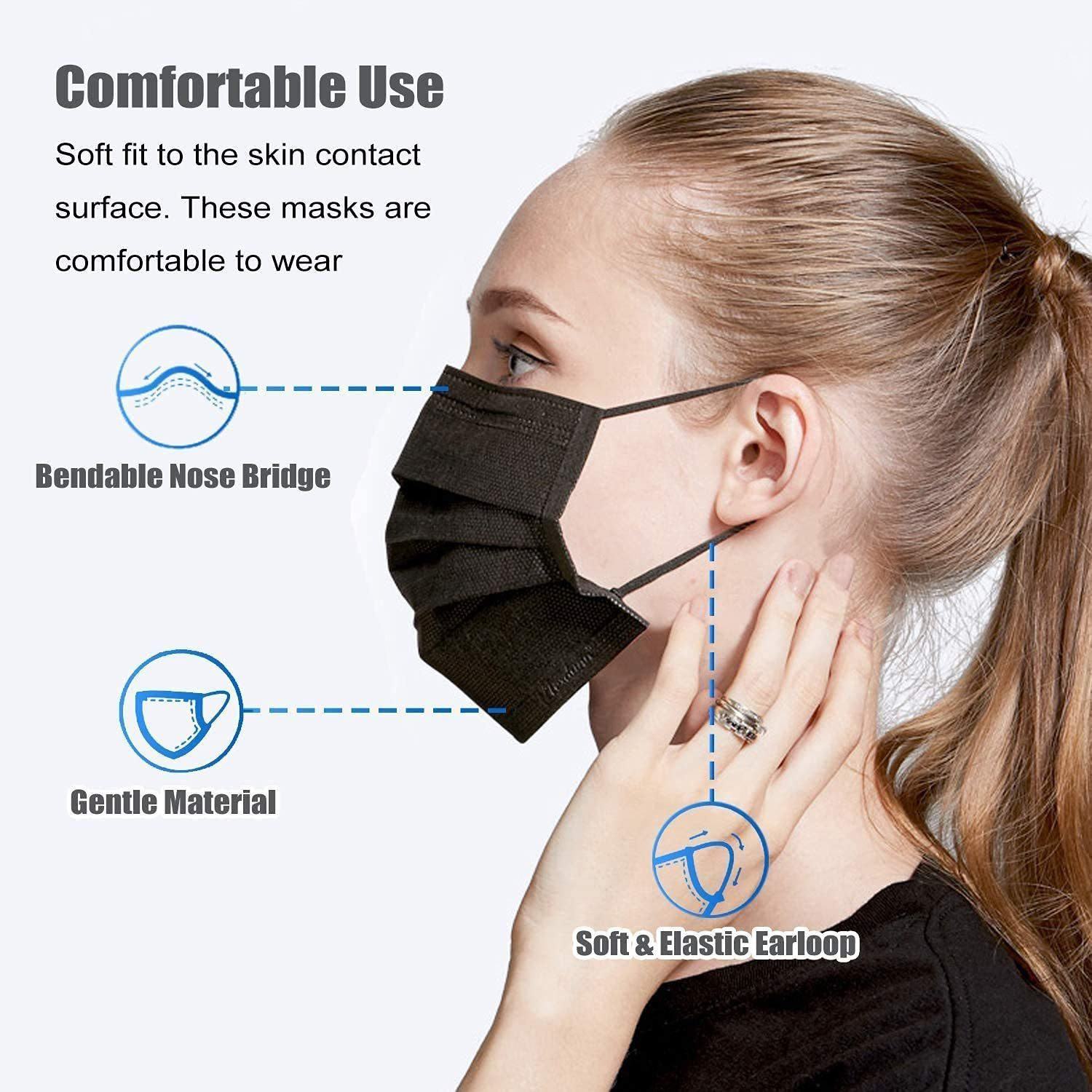 Image of DM SPECIALLY FOR SPECIALIST Masks with 3-Layer Protection With Comfortable Ear-loop (With Nose Pin) Water Resistant Surgical Mask