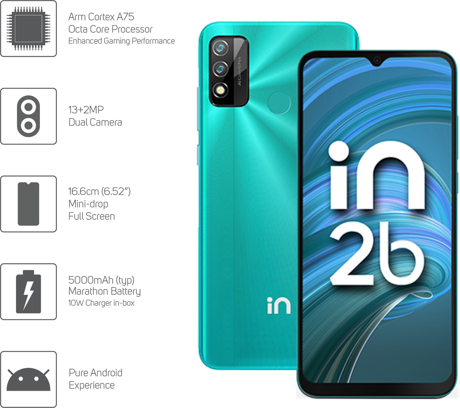 Image of Micromax IN 2B (Green, 64 GB)