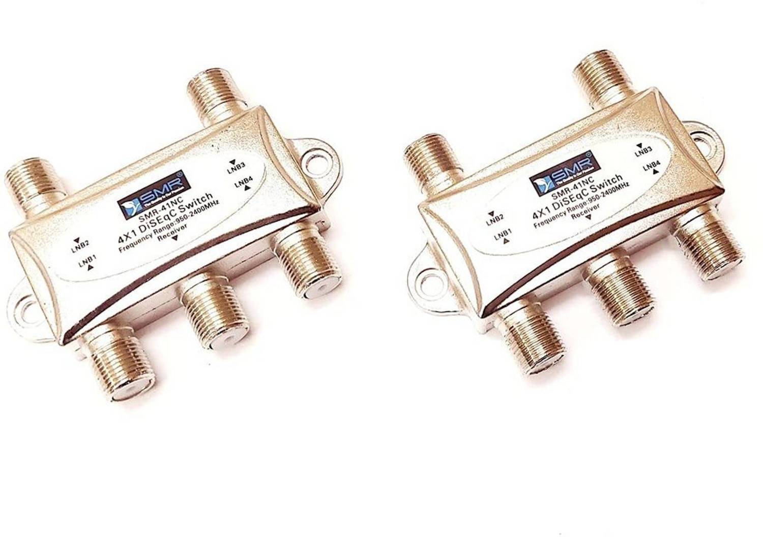 ERHIndia (Pack of 2) DiSEqC Switch 4 in 1 Out Used with Satellite