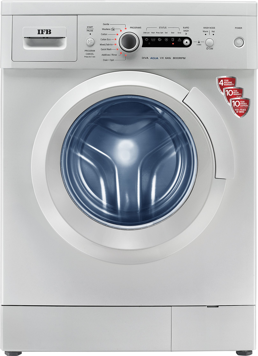Image of IFB 6 kg Aqua Energie, Laundry Add, Tub Clean, Fully Automatic Front Load Washing Machine with In-built Heater White