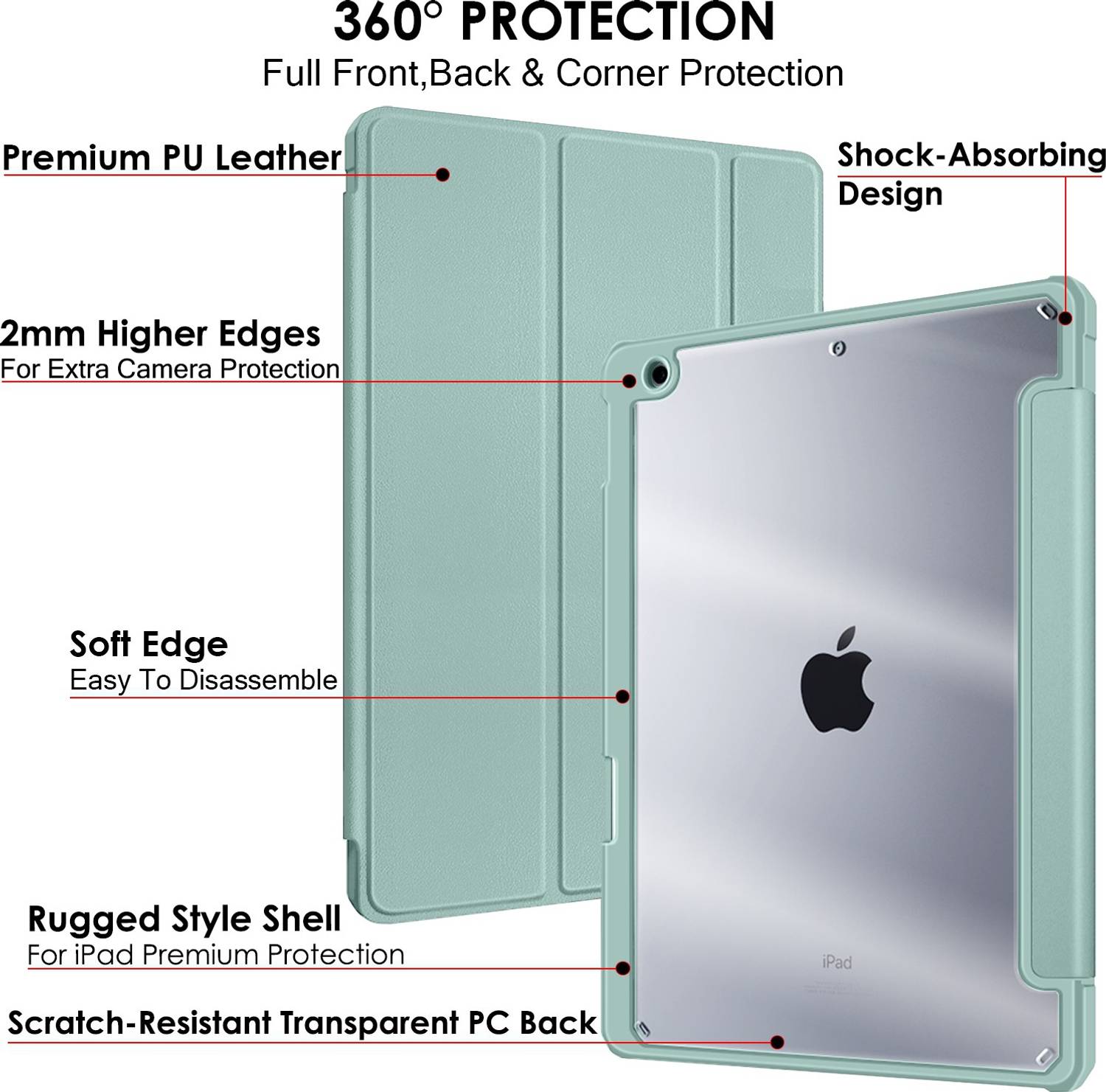 DuraSafe Housse pour iPad Imprimé Smart Folio Cover1 iPad 9.7 5/6 Gen