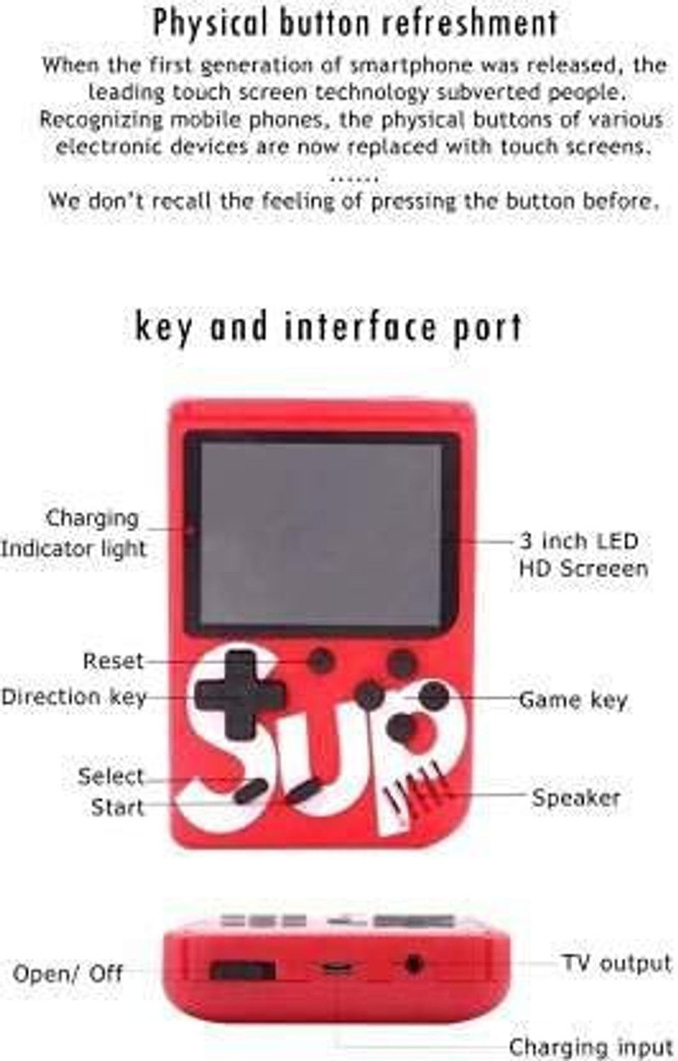 Image of CHG SUP Game Box 400 in One Handheld Game Console With Remote Controller Special Edition