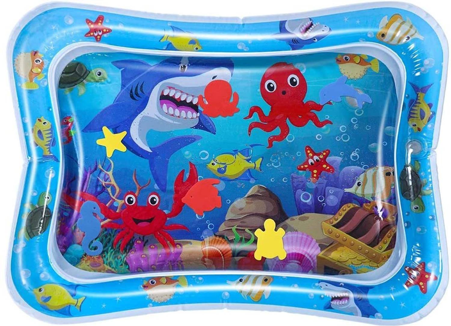 Aepigo Water-Mat-Inflatable-Baby-Water-Play-Mat for Infants & Toddlers Fun Play Activity Playmats for Baby Inflatable Inflatable Toy Pump