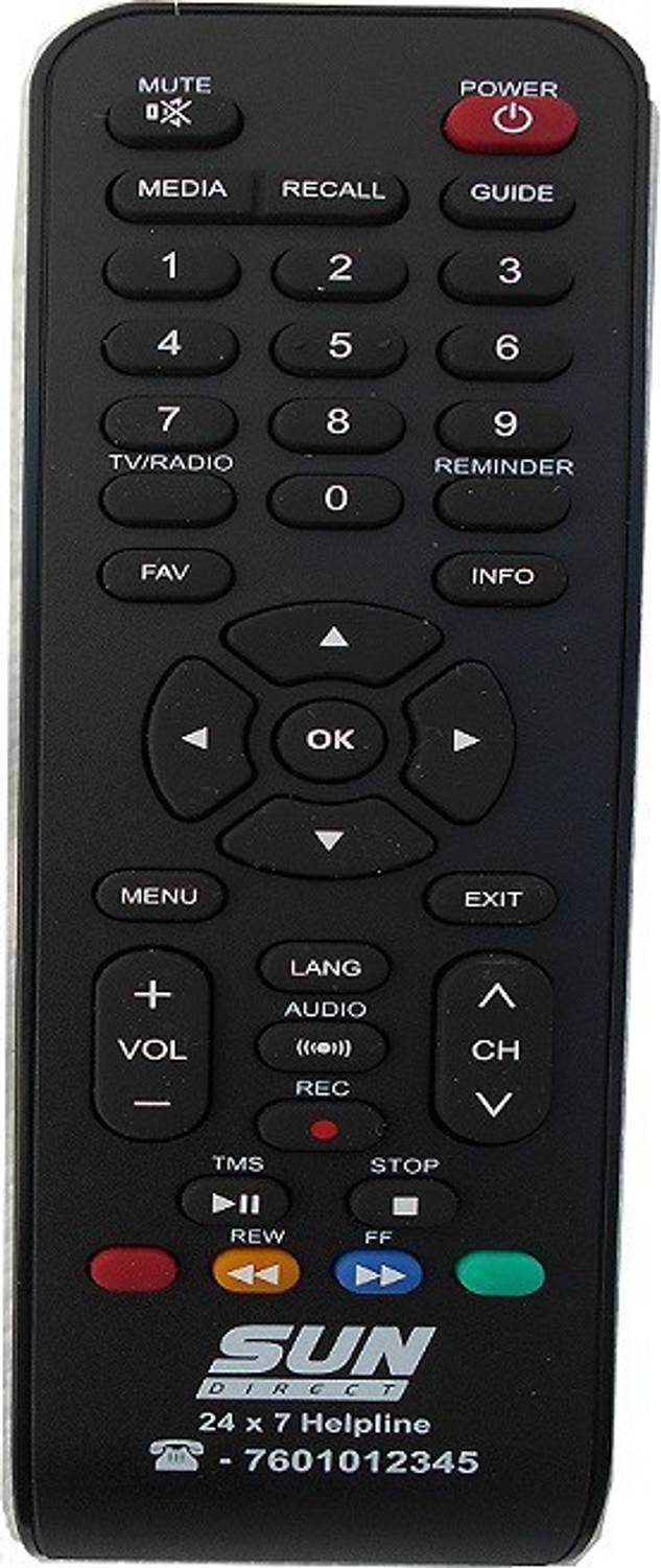 Sun Direct remote latest Sun Direct Set Top Box HD ONLY Remote Co