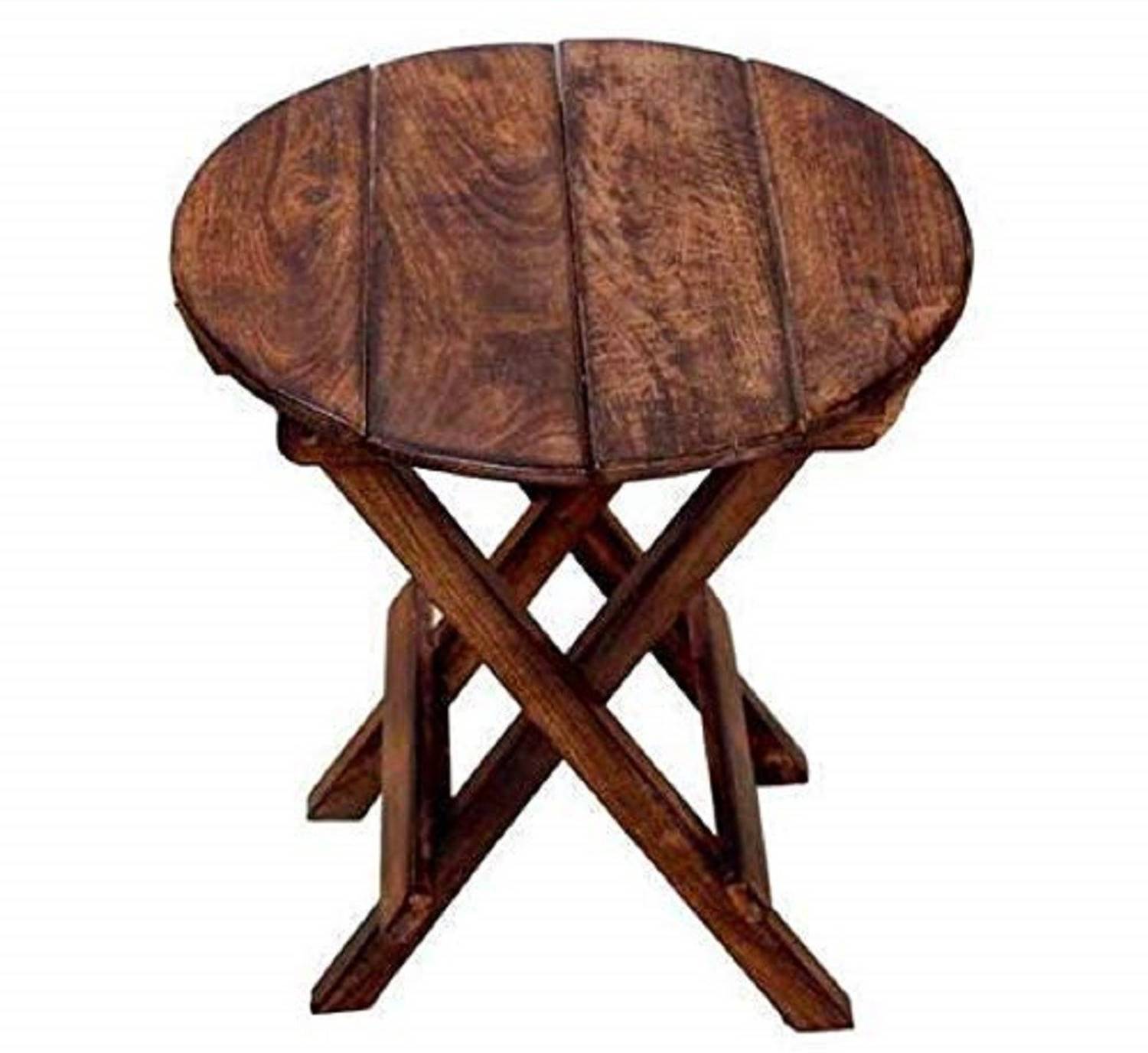 VIRKCRAFT Solid Wood Side Table (Finish Color - Brown, DIY(Do-It-