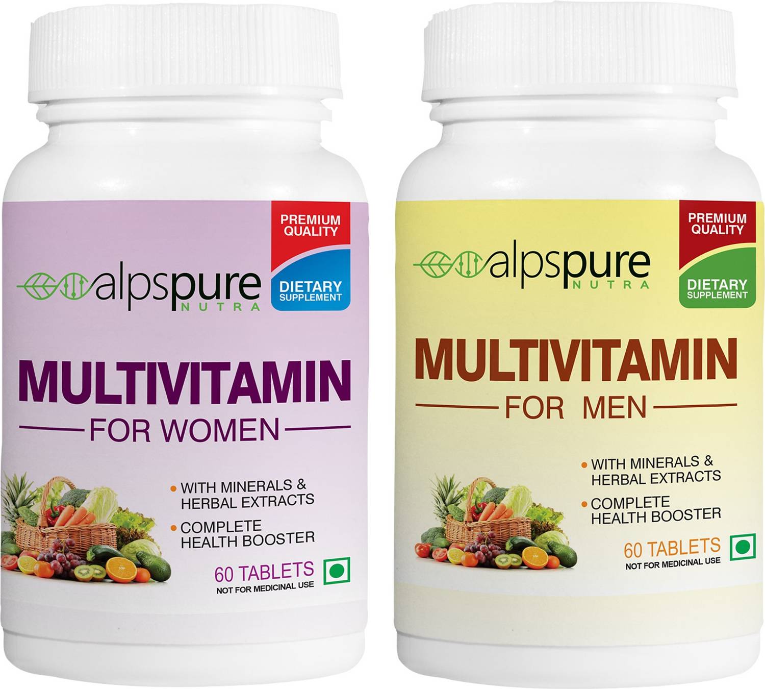 ALPSPURE Nutra (Combo) Multivitamin women 60 Capsules & Multivitamin men 60 capsules