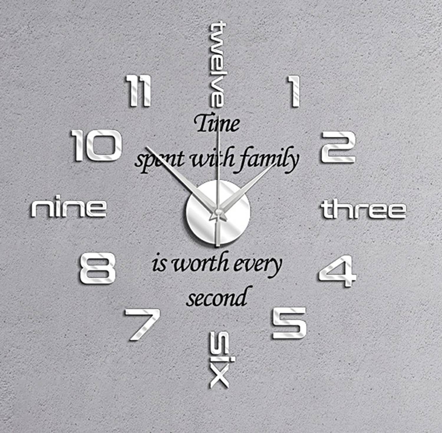 Shopper52 Analog 30 cm X 30 cm Wall Clock (Silver, Without Glass,