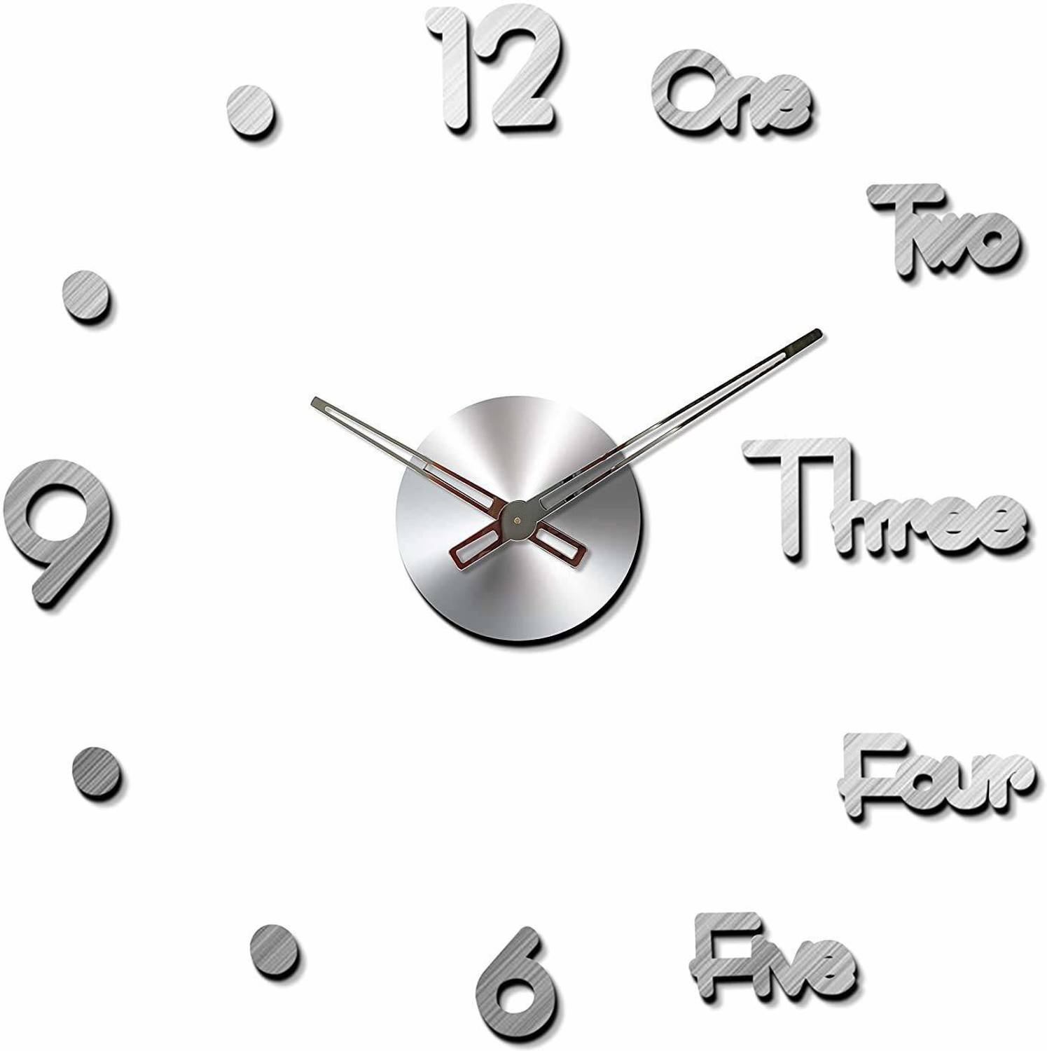 Shopper52 60cm Silver Wall Clock - Image 3
