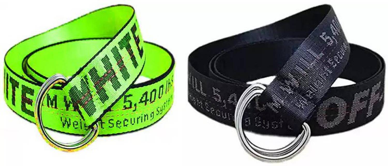buffcage Men & Women Casual Green, Black Canvas Belt