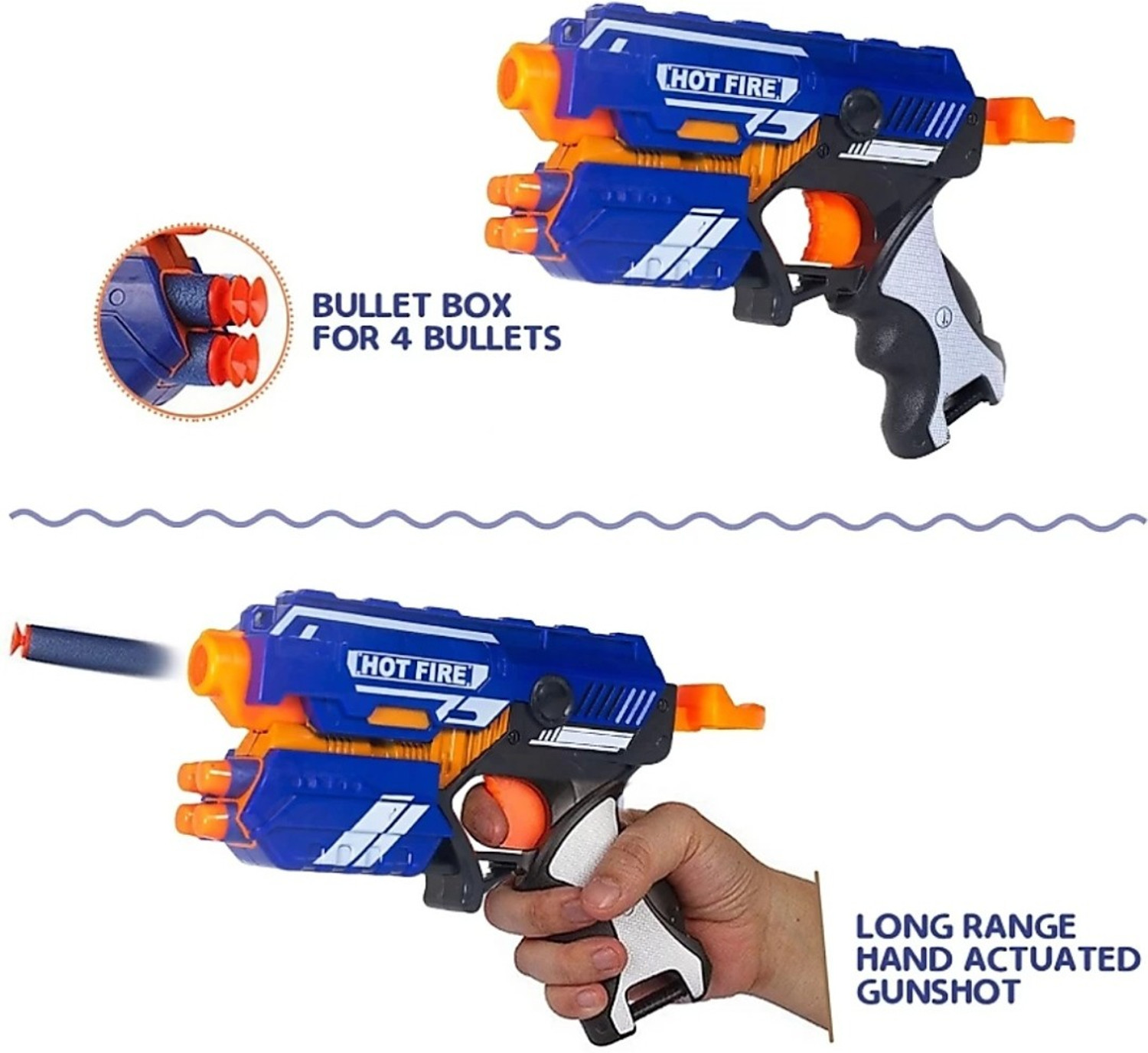 Image of TopQore Blaze Storm foam Blaster Gun Toy, Safe and Long Range Shooting Bullet Gun Guns & Darts