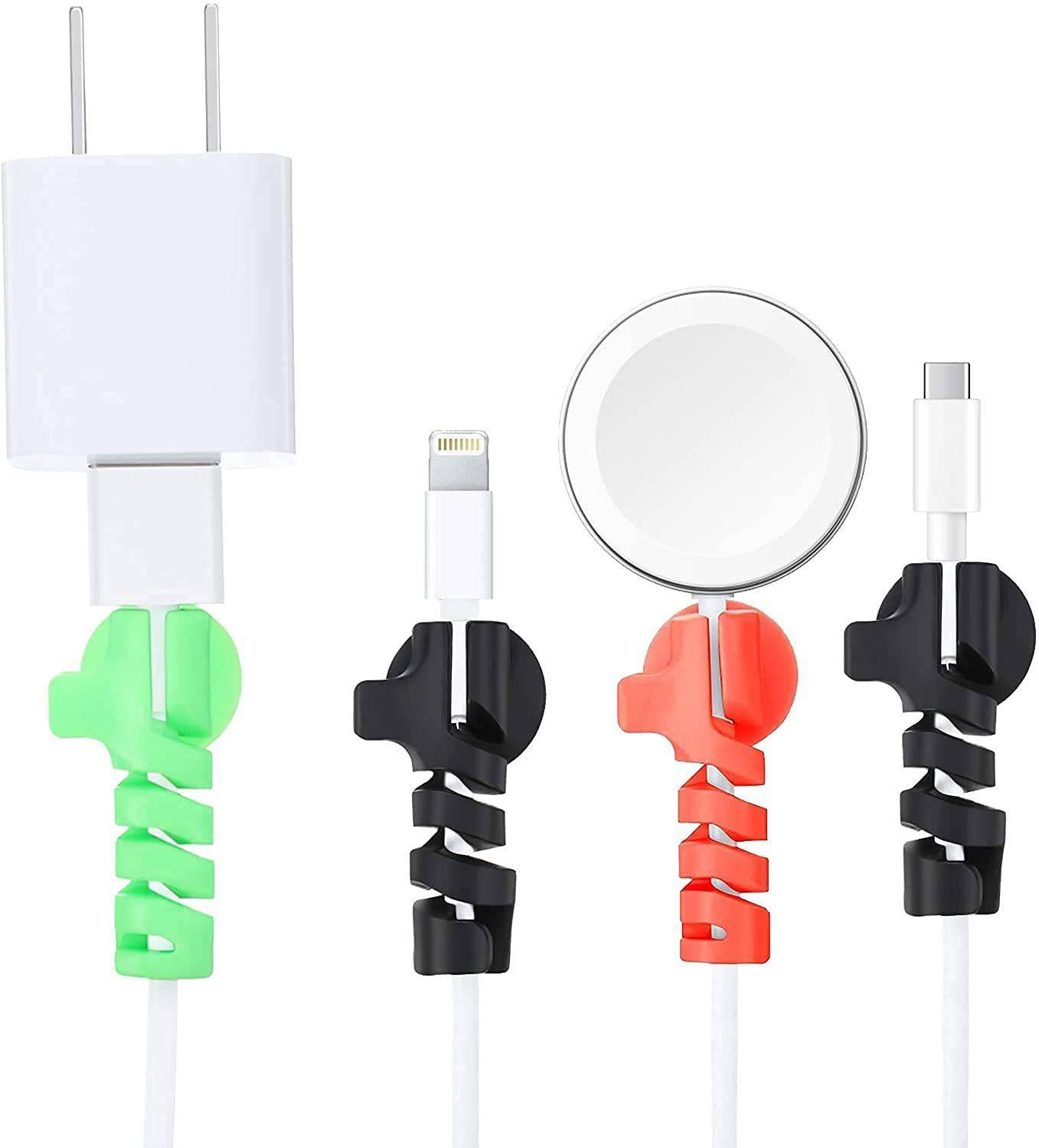 Ancestors Spiral Charger Cable Protector Data Cable Saver Charging Cord Protective for iPhone Samsung Mackbook Universal Earphone Cable Cover SET of 2 pack of (8 pieces) Cable Protector