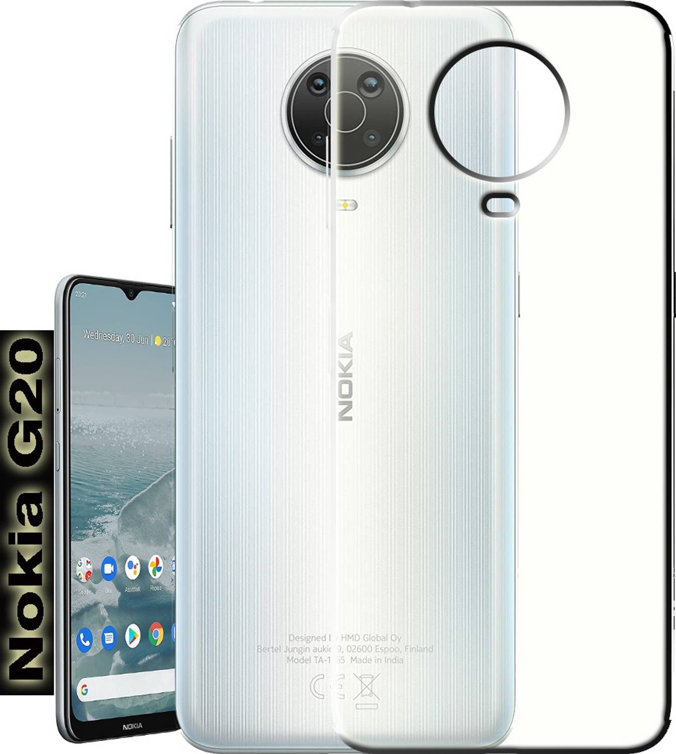 Custodia in silicone sei-rigido (TPU) trasparente per Nokia 515