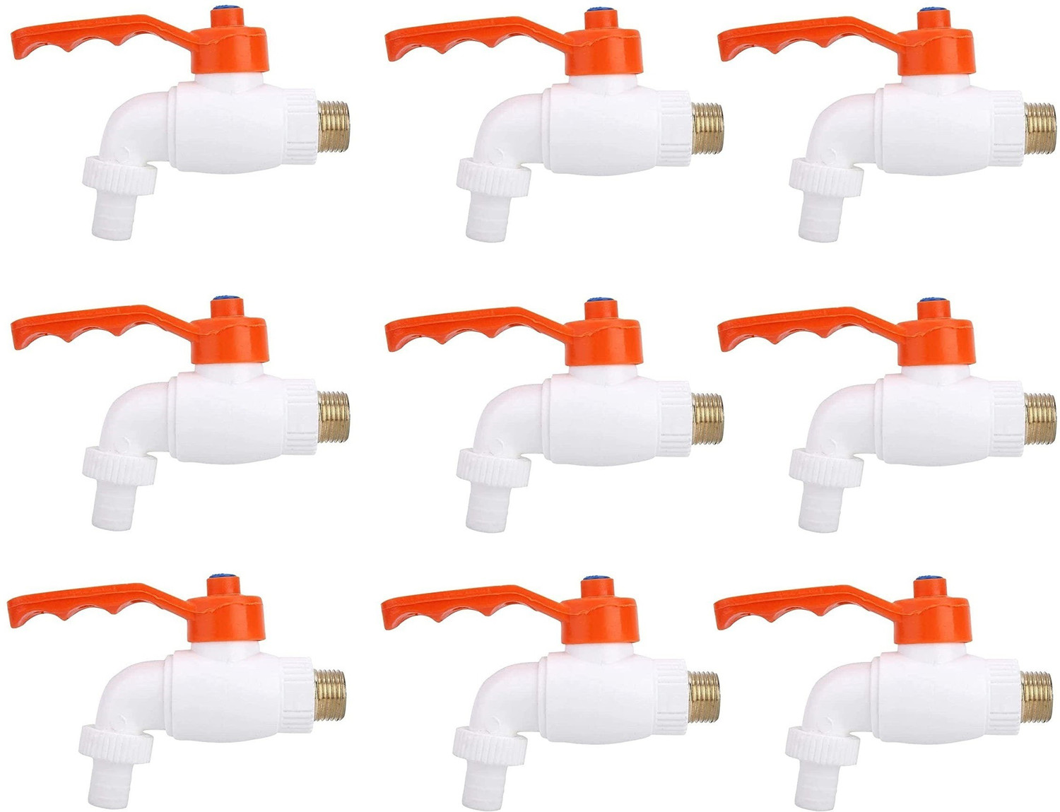 Image of Prestige Premium quality PVC Heavy Garden Tap /Outdoor Tap Premium quality PVC Heavy Garden Tap /Outdoor Pack Of-9 Tap Bib Tap Faucet (Wall Mount Installation Type) Bib Tap Faucet