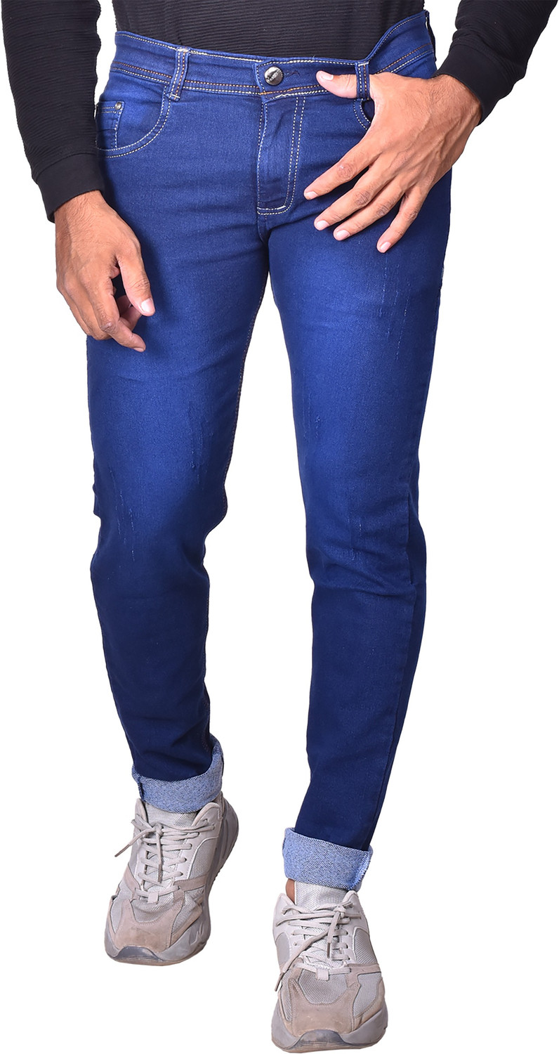 Image of Lzard Slim Men Dark Blue Jeans