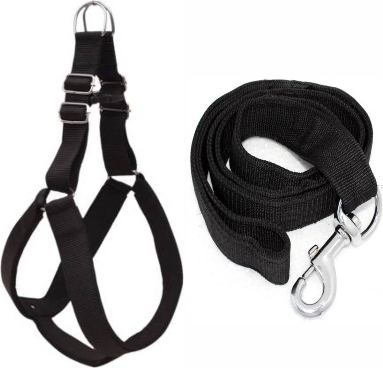 ALCAZAR Dog Belt Combo of Black Dog Harness with Dog Leash Specially for Small Dog Harness & Leash