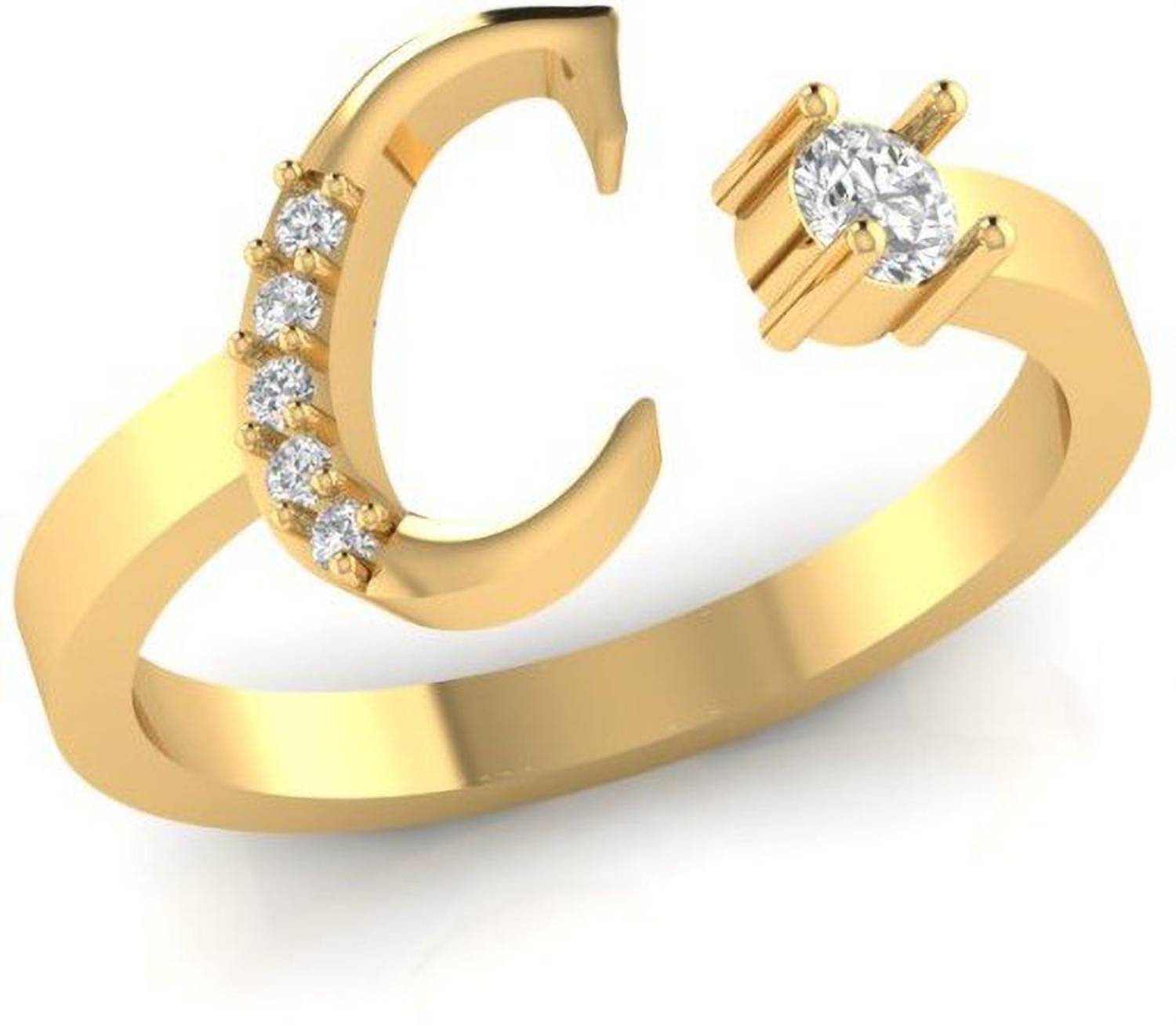 BELWICK latter Fancy Ring Brass Gold Plated Ring