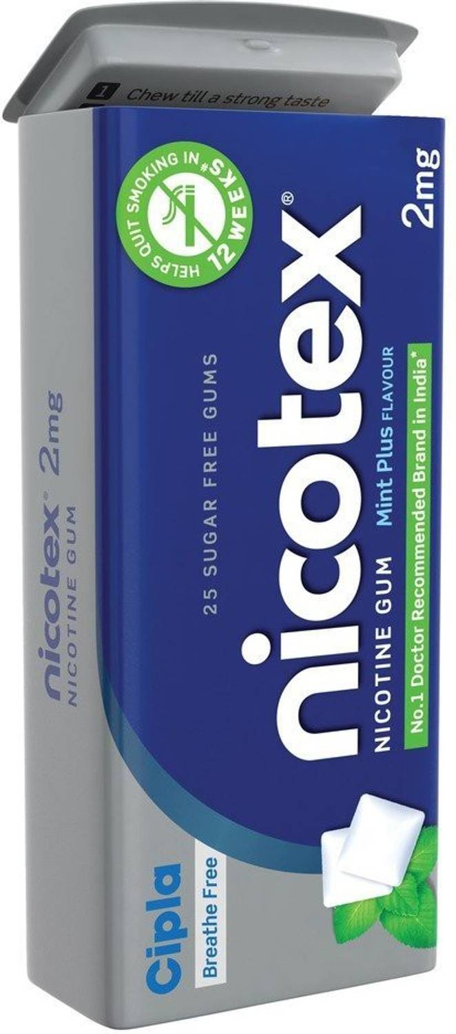 tobacco chewing gum india Buy NICOGUM 2MG CHEW TAB STRIP OF 10 Online & Get Upto 60% OFF at PharmEasy Nicotex Nicotin Gum Tin( Mint