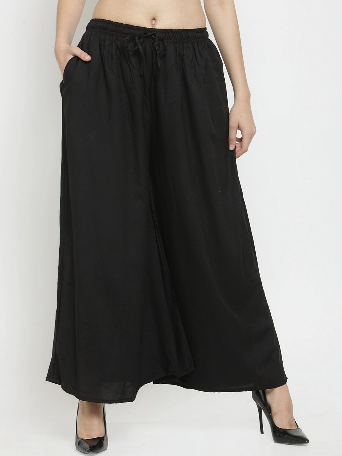 Image of kanjilal Flared Women Black Trousers