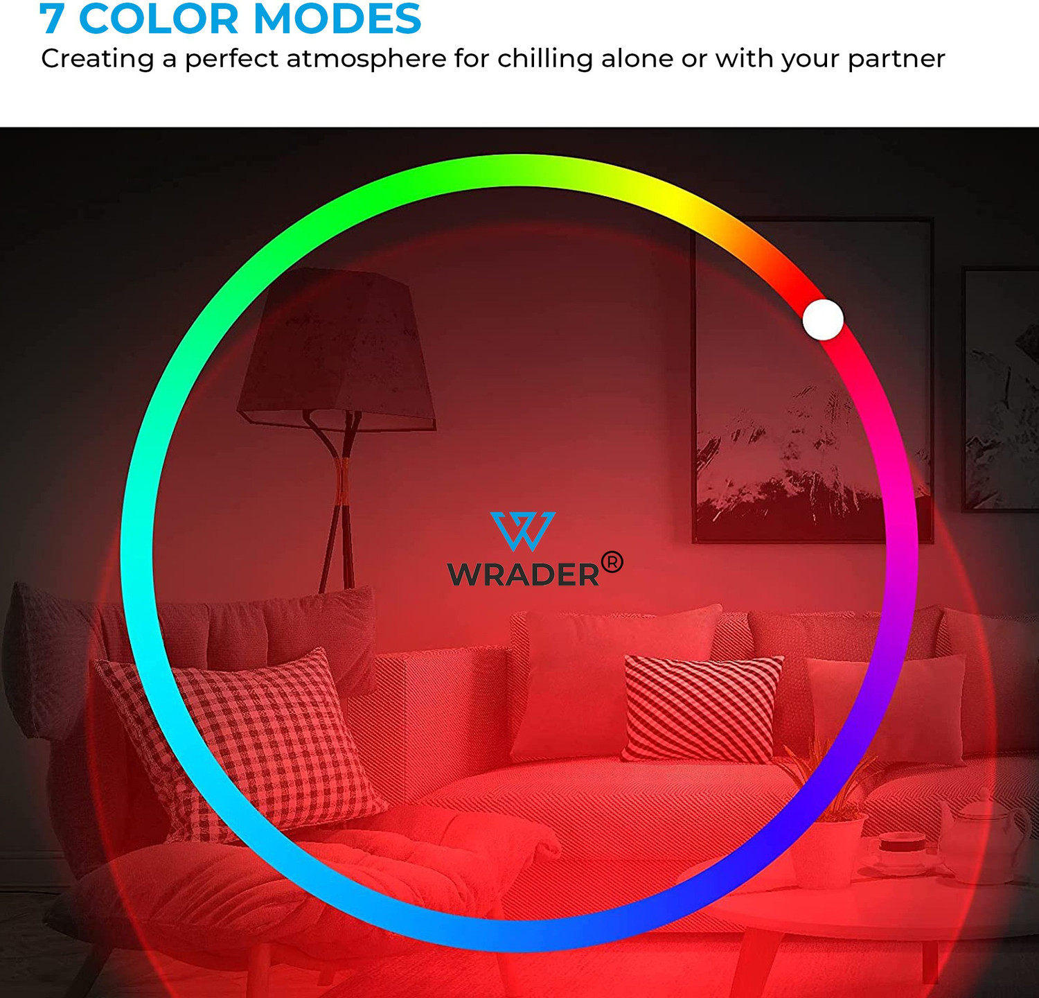 Image of MOOZMOB Version 360 Degree Rotatable and Portable Plug and Play Sunset Lamp with 7 Vibrant Color + 13 Functional Modes USB Sunset Led Light