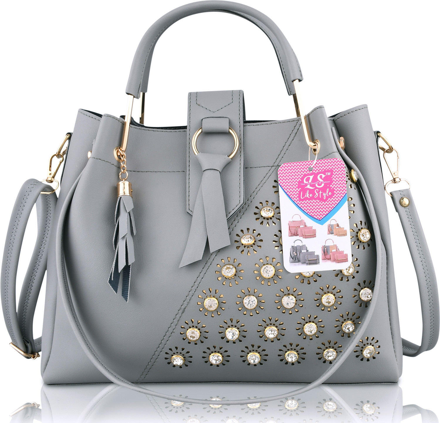 Image of Live Fashion Women Grey Messenger Bag