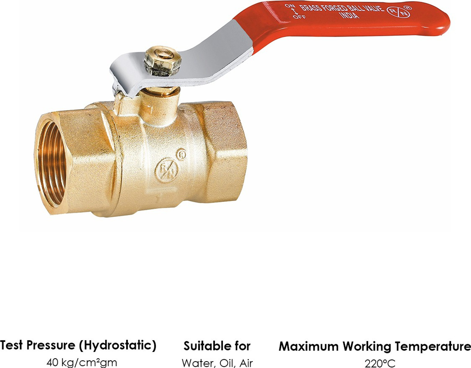 Image of RN Forged Brass , Nickel Plated Art-1710 32Mm(1-1 /4') Ball Valves