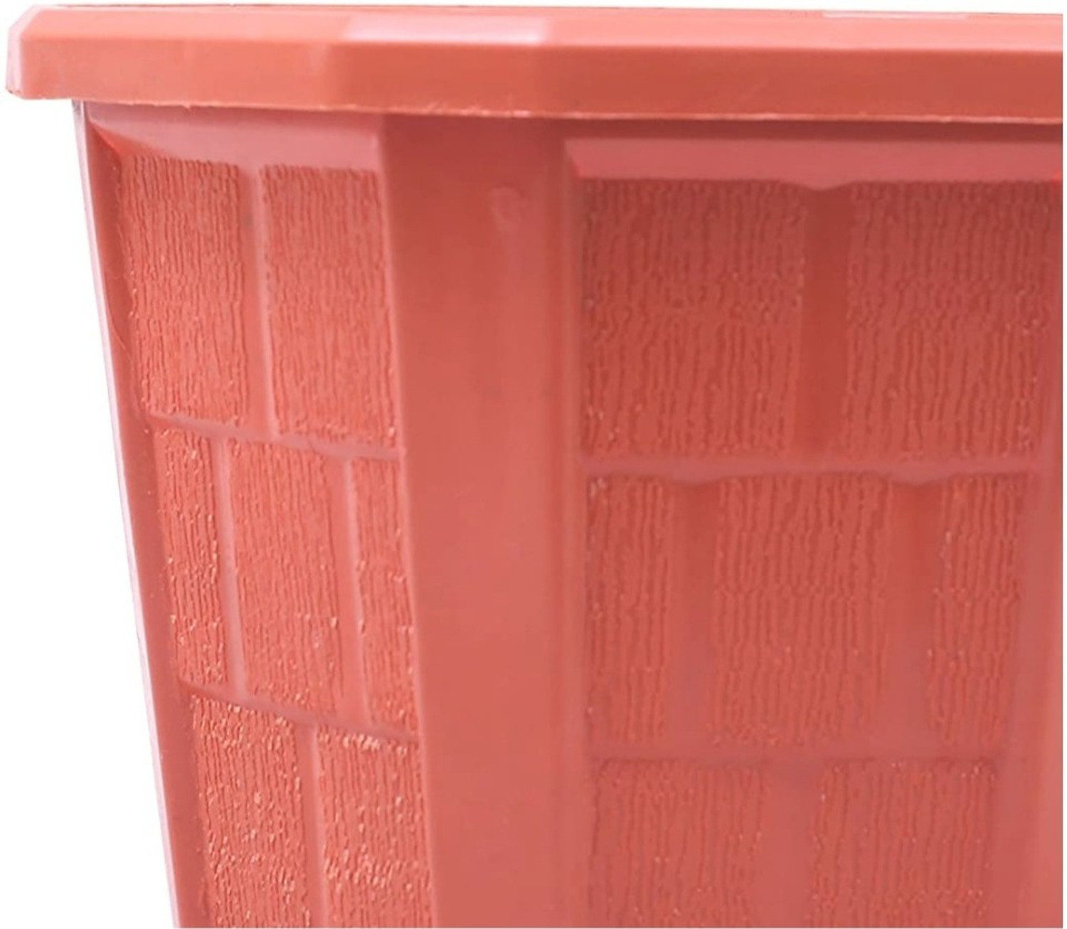 Image of Plastichouse Plastic House Gardening Flower Pot 18 C.M. Hexa Garden Plastic Planters Plant Container Set Gamla Pot For Garden And Balcony Flowering (Pack of 12 ) Brown Plastic Plant Container Set
