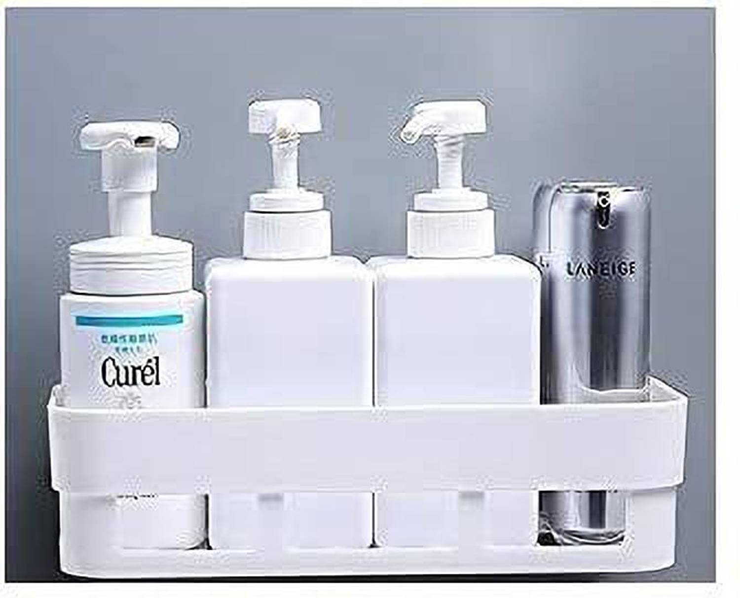AASTIK SALES Multipurpose Wall Mount Bathroom Shelf and Rack for Home and Kitchen. Adhesive Sticker Support Without Drilling. ( 1 Bathroom Shelf) Plastic Wall Shelf