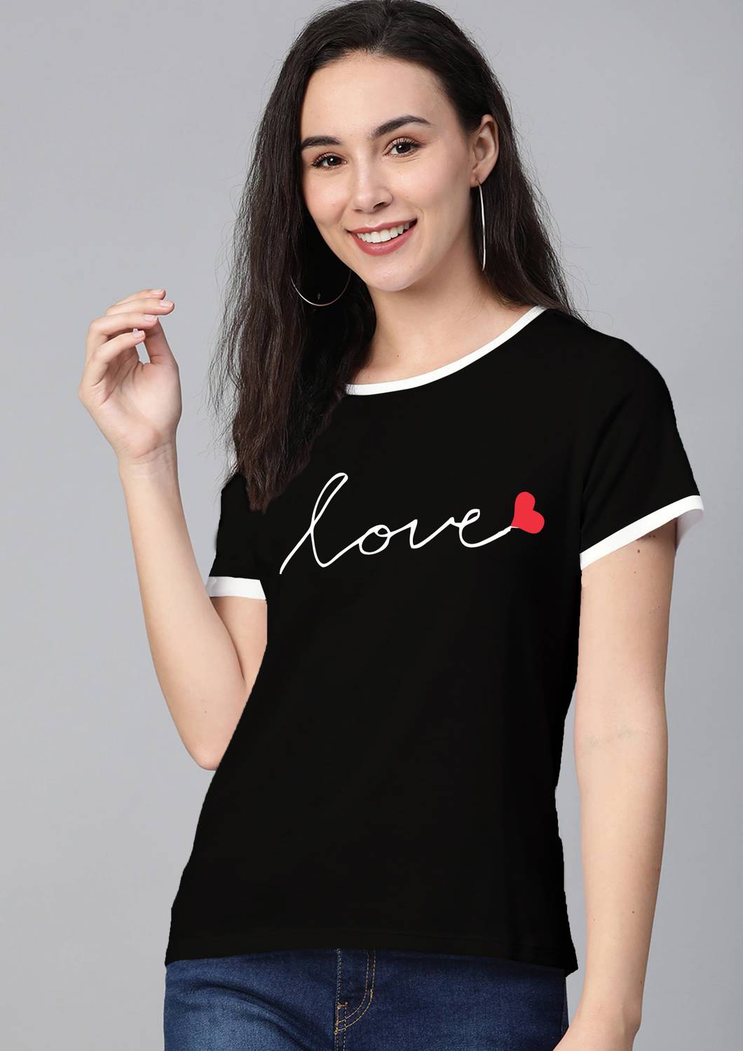 Adyavastram Casual Graphic Print, Printed Women Black Top