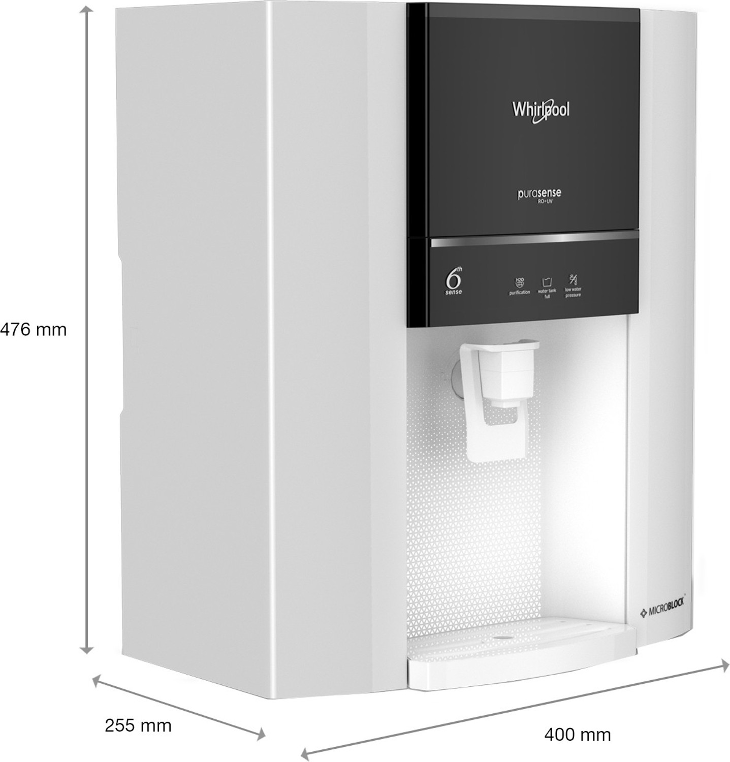 Image of Whirlpool PURASENSE 7 L RO + UV Water Purifier