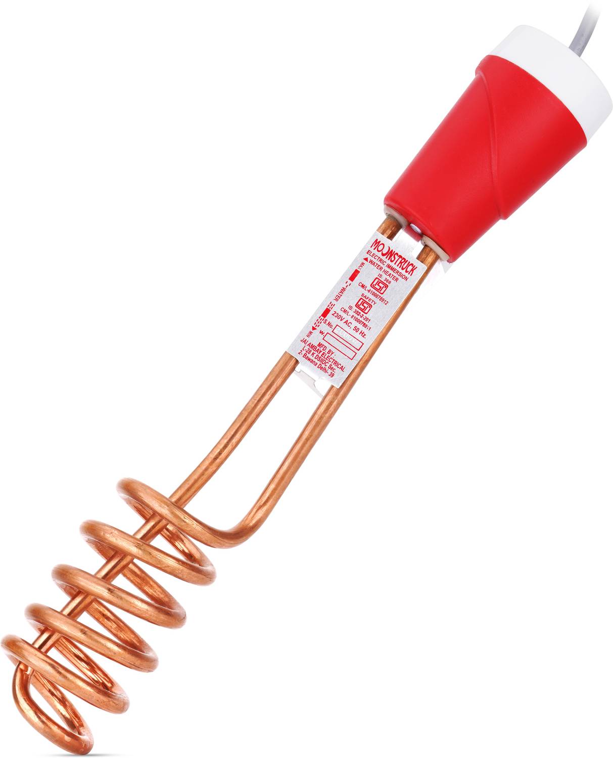 Moonstruck PURE COPPER WATERPROOF IMMERSION ROD 1500 WATT 1500 W