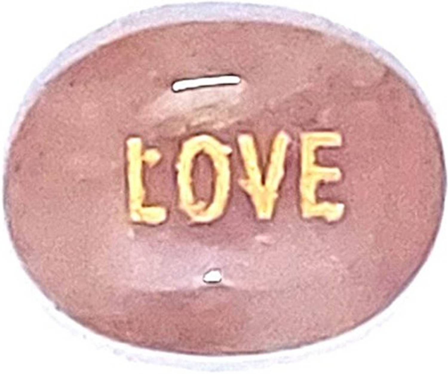 AIR9999 Love Symbol Engraved Natural Rose Quartz Crystal Inspirational Faith Pocket Word Stones Therapy Healing Prayer Stones Motivation Encouragement Crystals Decorative Showpiece  -  3 cm