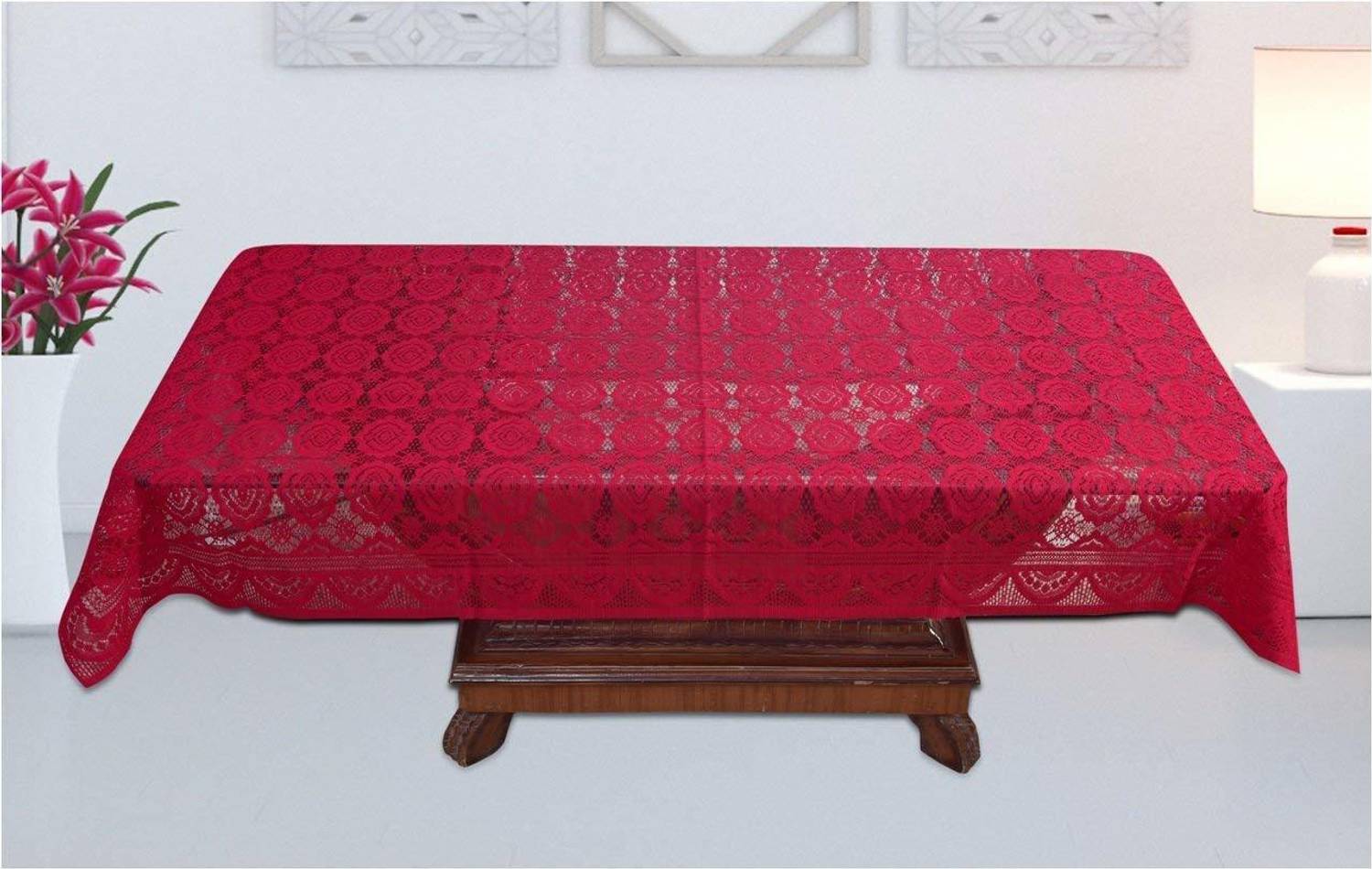 Abhsant Cotton 4 Seater Floral Table Cover