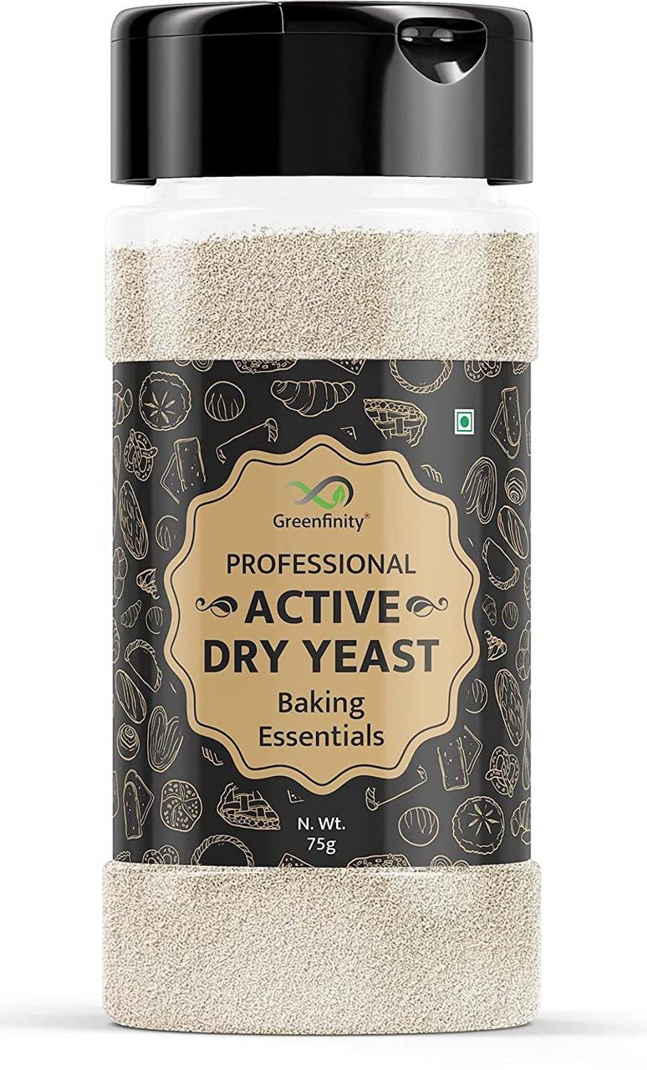 Greenfinity Baker's Active Dry Yeast, 75g Yeast Powder (75 g)