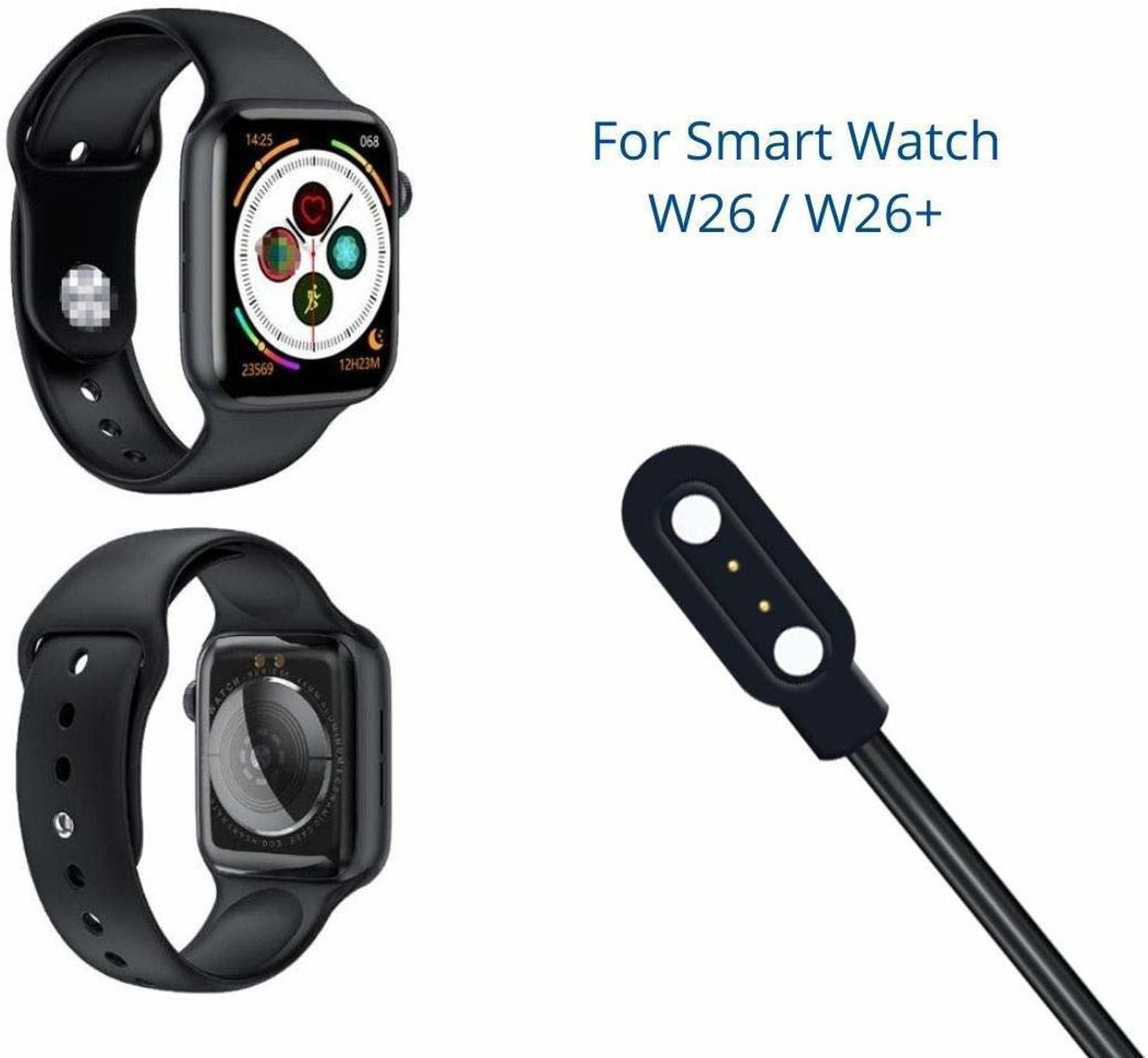 Image of IMMUTABLE Magnetic Charging Cable 4 m Watch Charger, w26 + Charger 4mm Adapter Smart Watch ( Charge only )